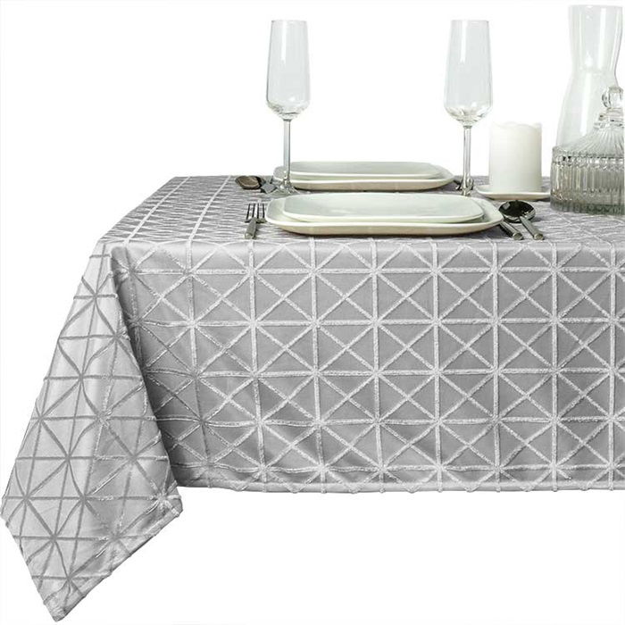 Tischdecke Sierle 140x200cm grau mit Muster Unique Living by Lemetex