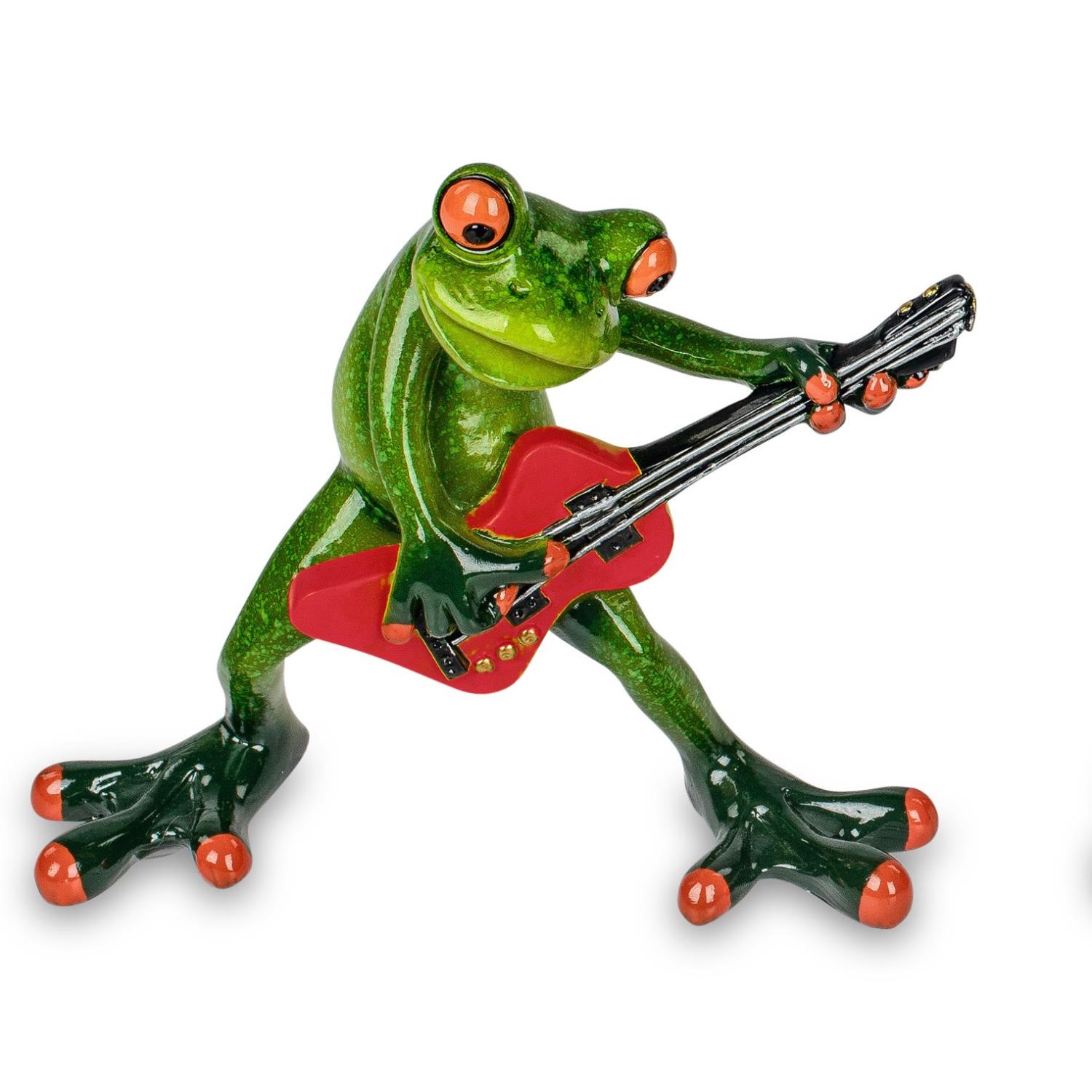 Dekofiguren Frosch als Gitarren Spieler Höhe 13cm von FORMANO Froschhausen