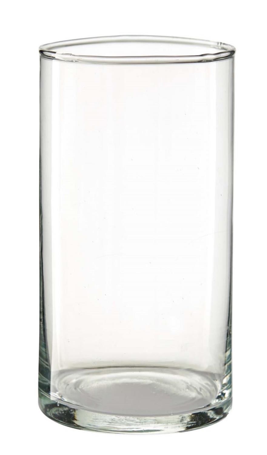Dekoglas Vase ZYLINDER Höhe 20cm,Durchmesser 10cm Glas klar von RUDOLPH KERAMIK