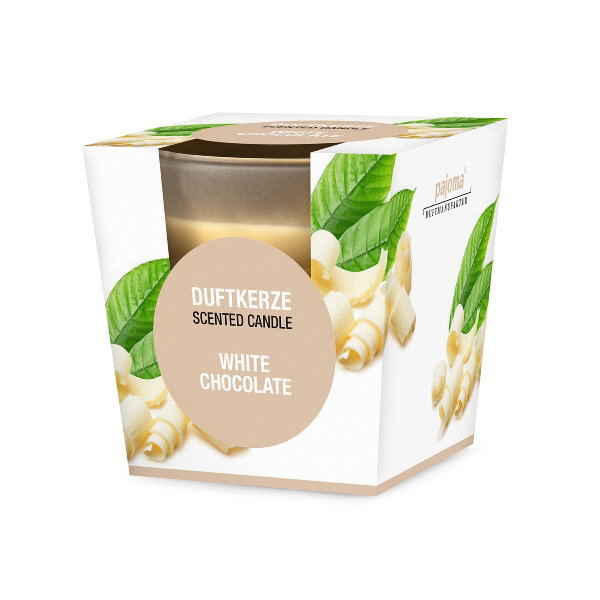 Duftkerze im Glas White Chocolate Weiße Schokolade Pajoma