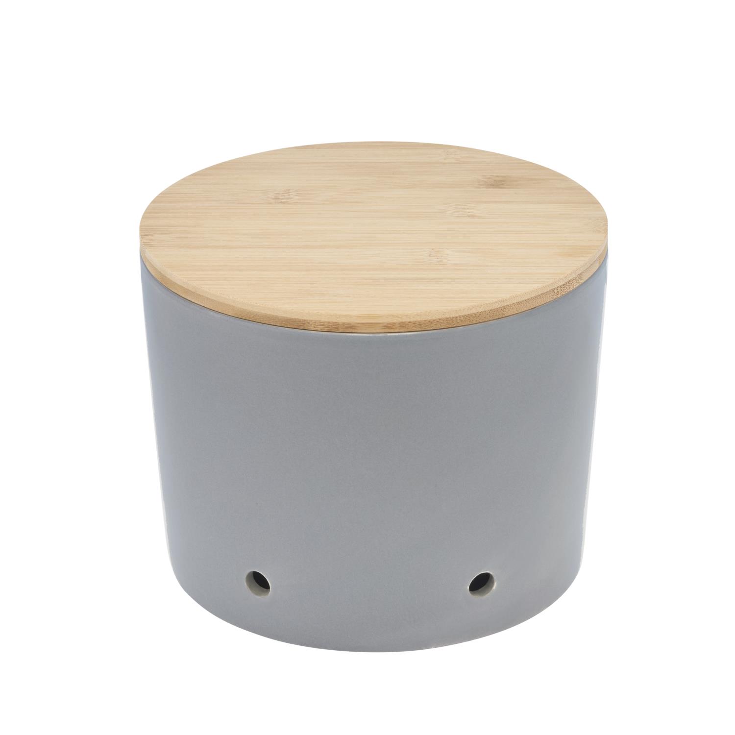 Zwiebeltopf CERA-DESIGN Schiefer grau aus Keramik MAGU, von MAGU GMBH