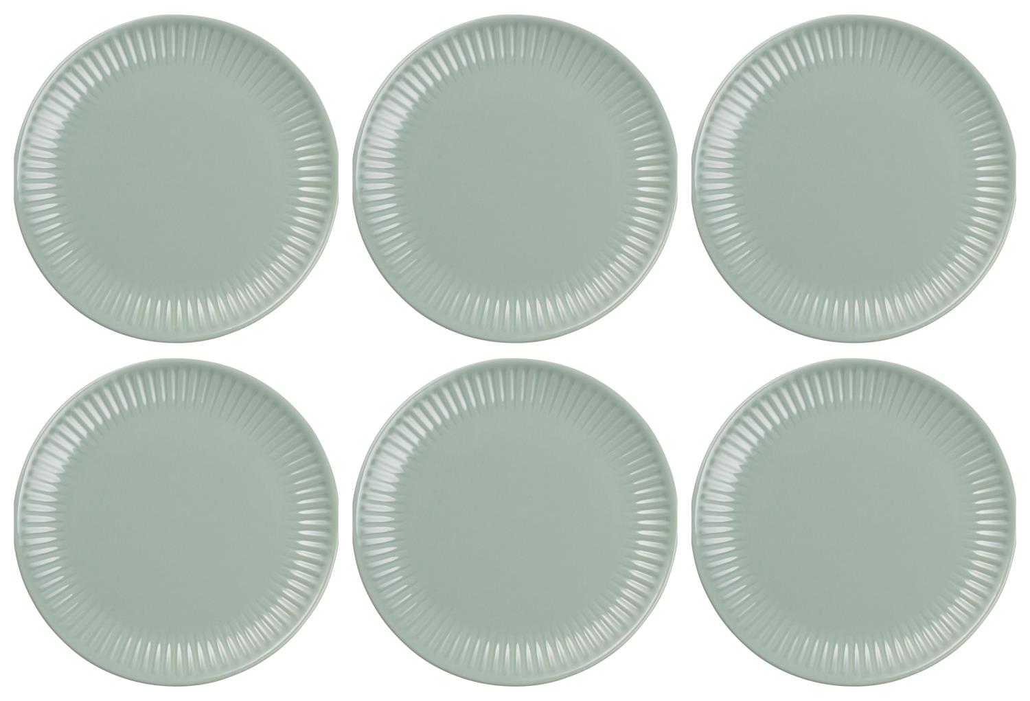 6er Set Frühstücksteller, Brotteller MYNTE GREEN TEA grün,Durchmesser 19,5cm Ib von LAURSEN