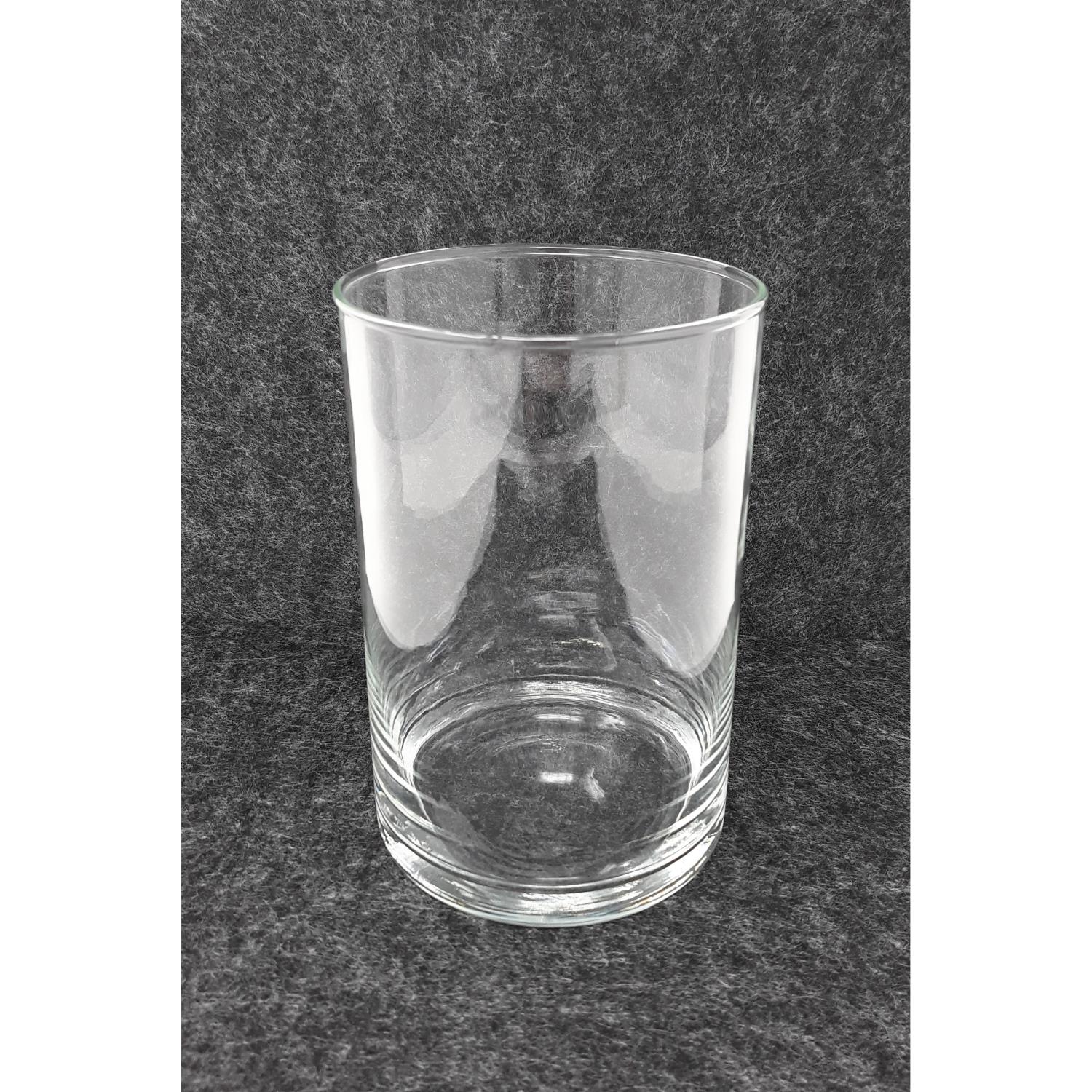 Teelichthalter Dekoglas Vase ZYLINDER Höhe 15cm,Durchmesser 10cm Glas klar von RUDOLPH KERAMIK