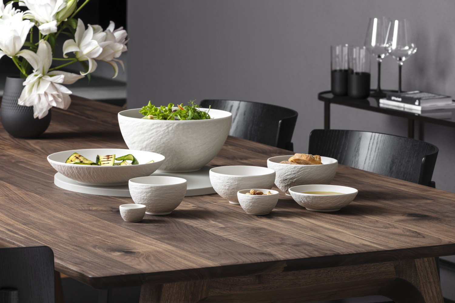 Villeroy & Boch Manufacture Rock Blanc 6er Set Suppenteller 1,1 l weiß Porzellan