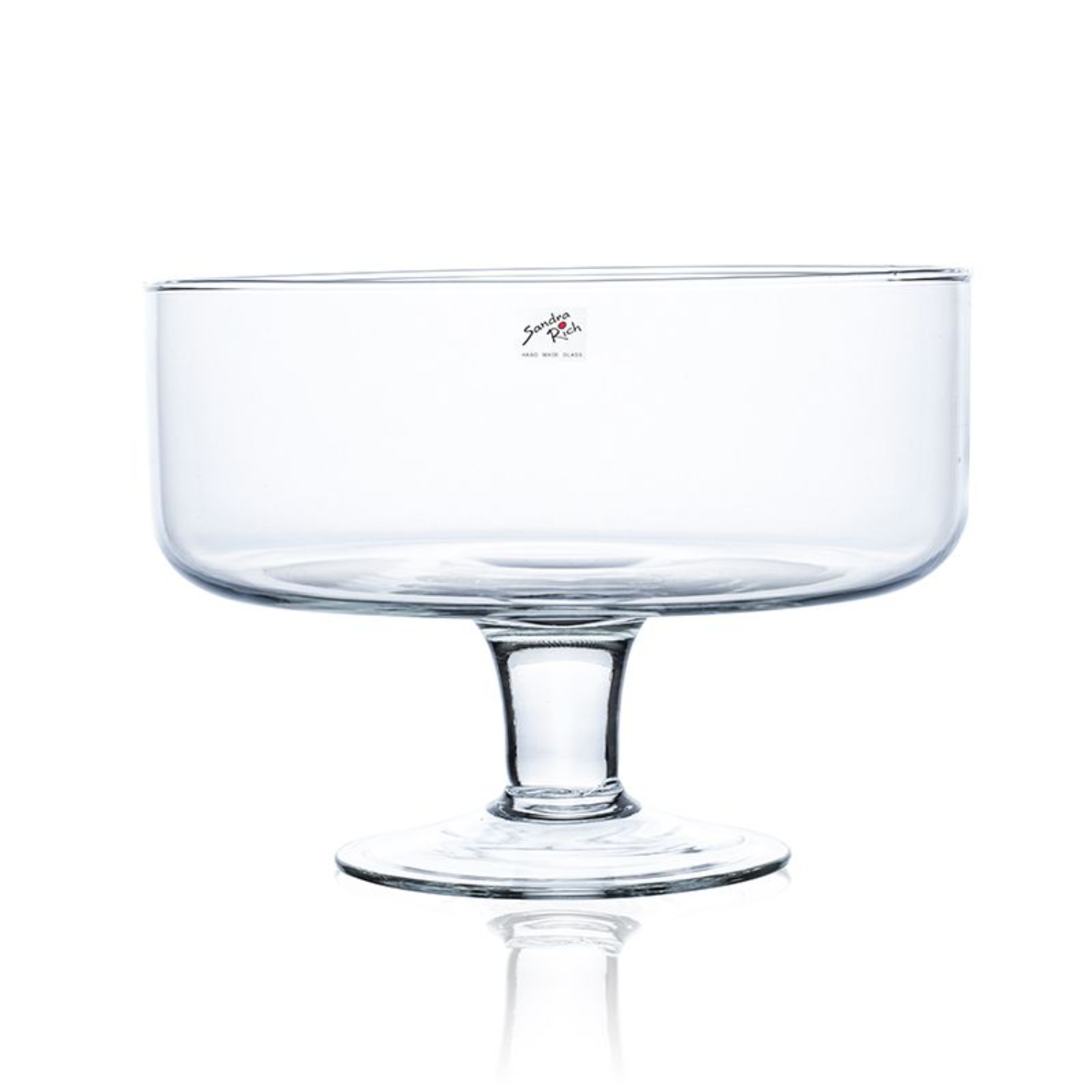 Glasschale, Dekoschale BOWL auf Fuß H. 17,5cm D. 24cm rund Sandra Rich