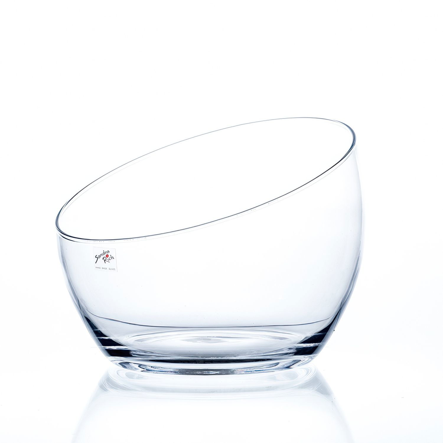 Glasschale BEXA mit schrägem Rand,Durchmesser 28cm Höhe 22,5cm rund  von SANDRA RICH
