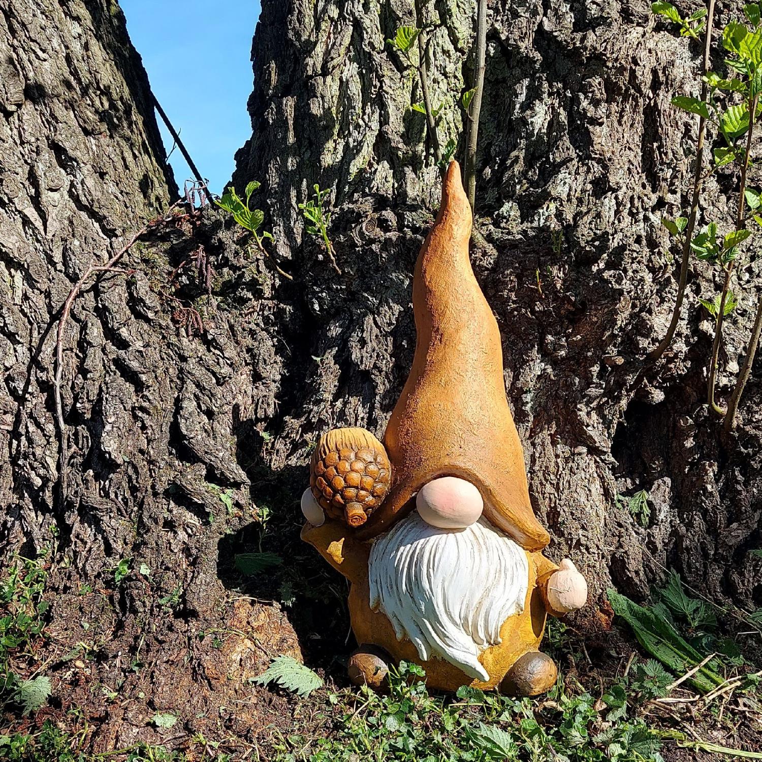 Dekofigur Zwerg, Wichtel HERBSTFARBEN H. 50cm aus Keramik Formano H25