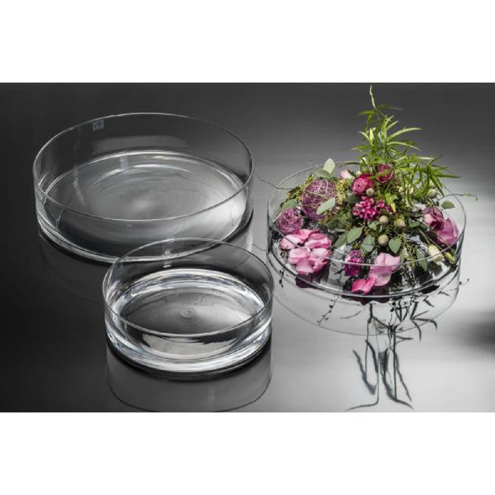 Glasschale, Dekoschale CORA rund H. 8cm D. 39cm transparent Sandra Rich