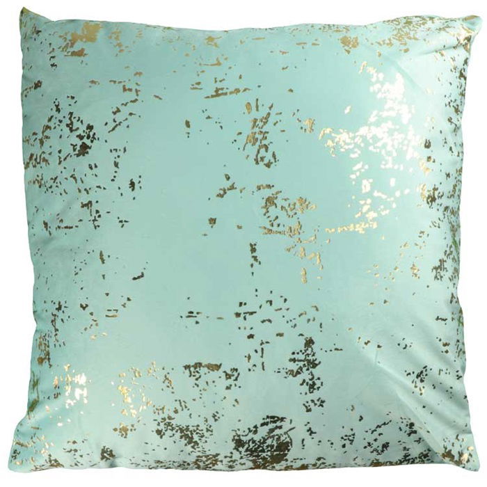 Kissenhülle, Kissenbezug METALLIC 45x45cm blue haze hellblau Lemetex