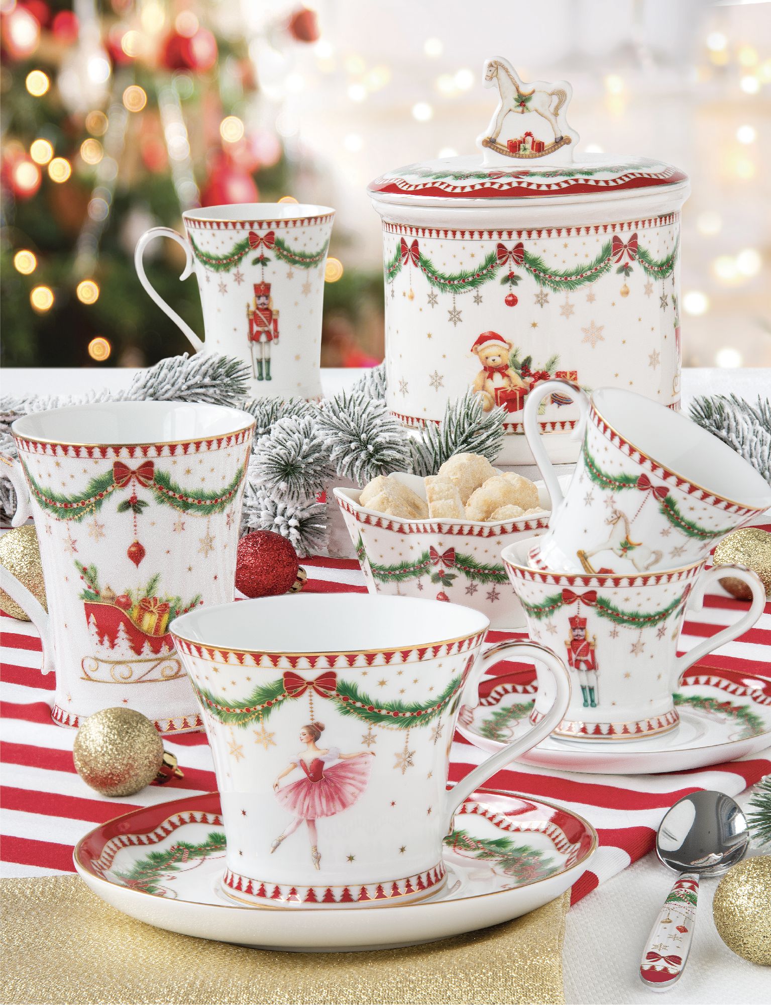 Becher, Tasse MAGIE DE NOEL Weihnachtszauber für 300ml Porzellan in GB Easy Life