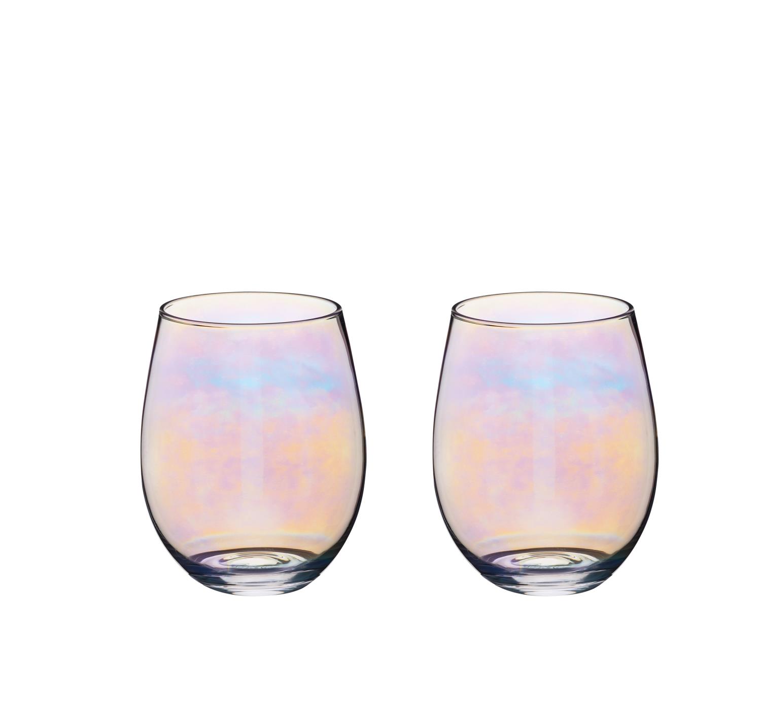 2er Set Gläser BARCRAFT IRIDESCENT für 500ml bunt irisierend KitchenCraft