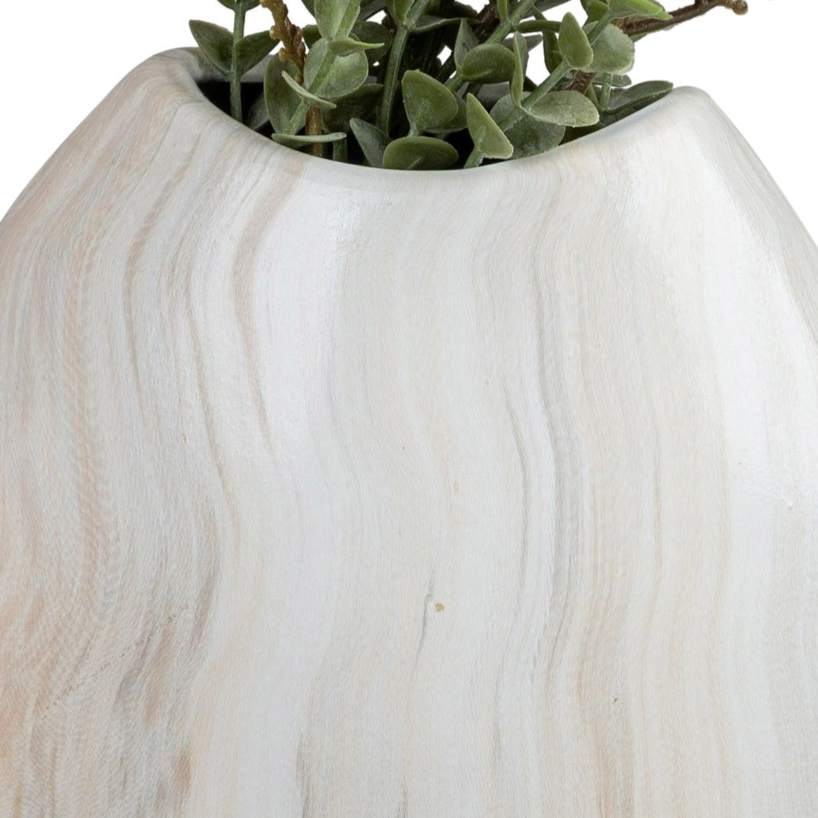 Deko Vase MARMOR oval Höhe 20cm creme braun aus Keramik von FORMANO WA