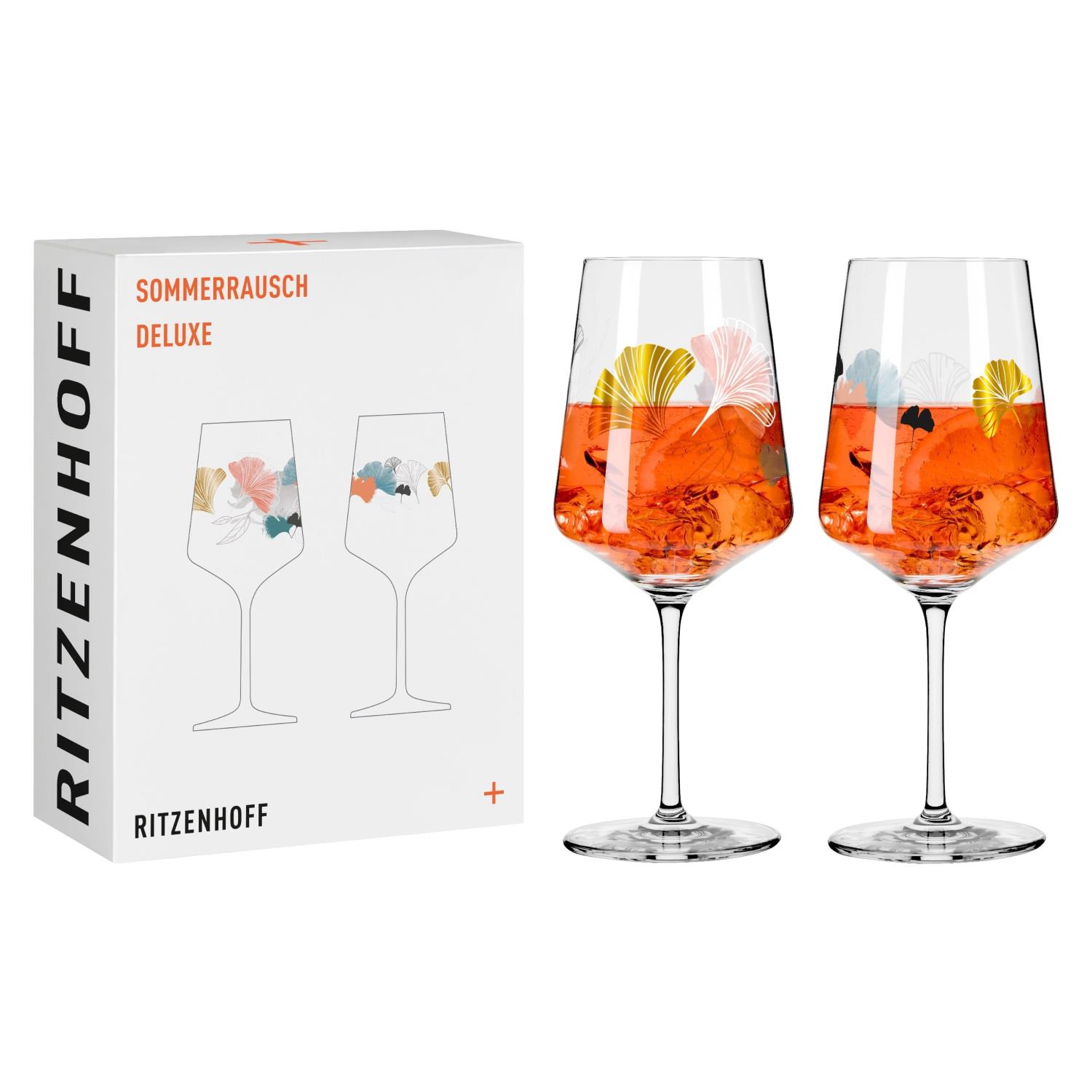 Ein von RITZENHOFF-Aperitifglas „Sommerrausch Deluxe“ mit den Modellnummern 19 und 20, entworfen vo