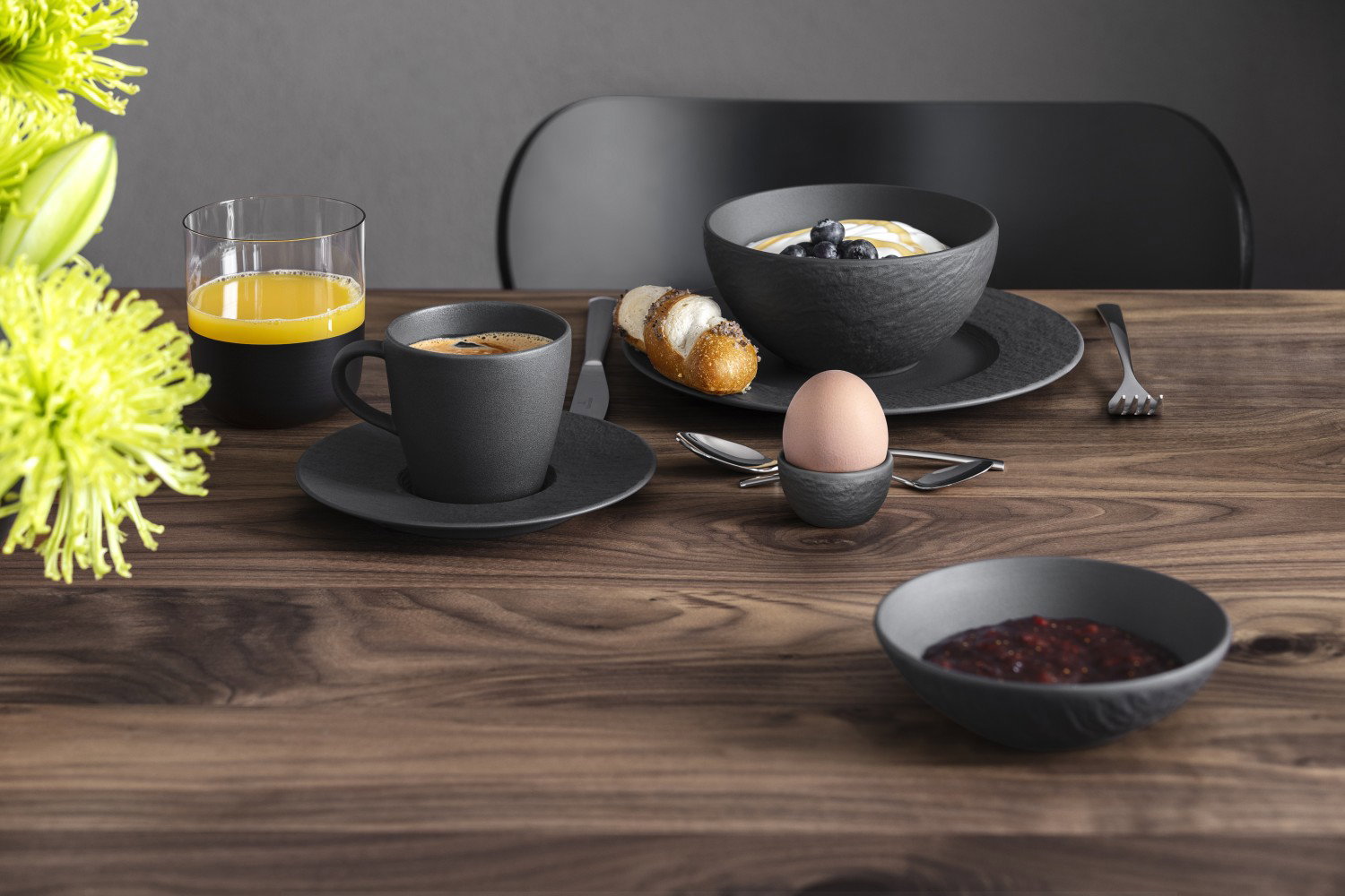 Villeroy & Boch Manufacture Rock 6er Set Kaffeetasse 160 ml schwarz Porzellan