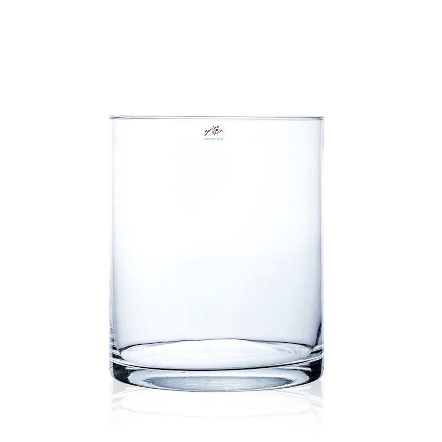 Glasvase, Dekoglas, Tischvase CYLI,Höhe 30cm,Durchmesser 25cm zylindrisch rund  von SANDRA RICH