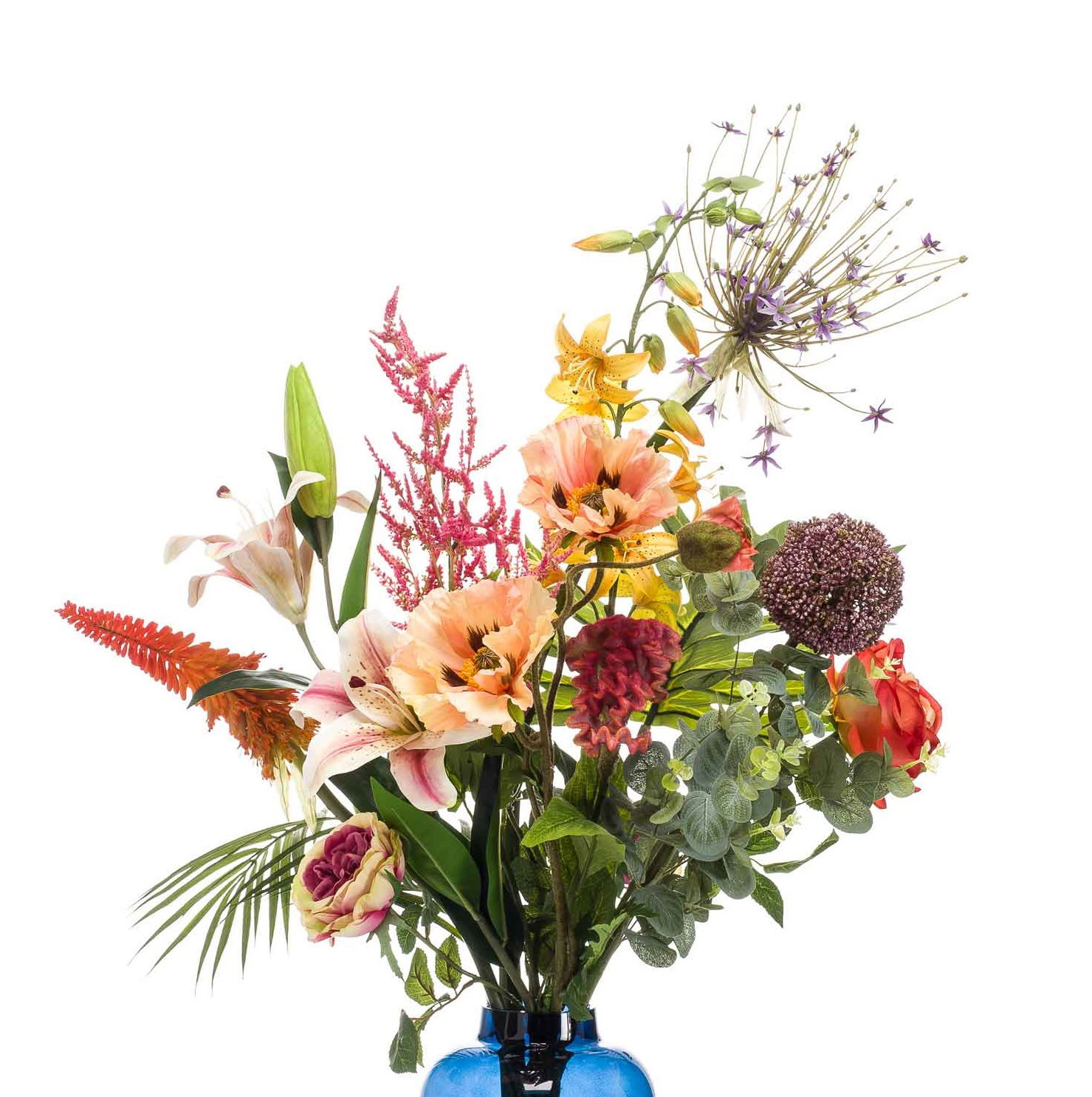künstlicher Blumenstrauß Bouquet COLORFUL REBEL Emerald Kunstblumen