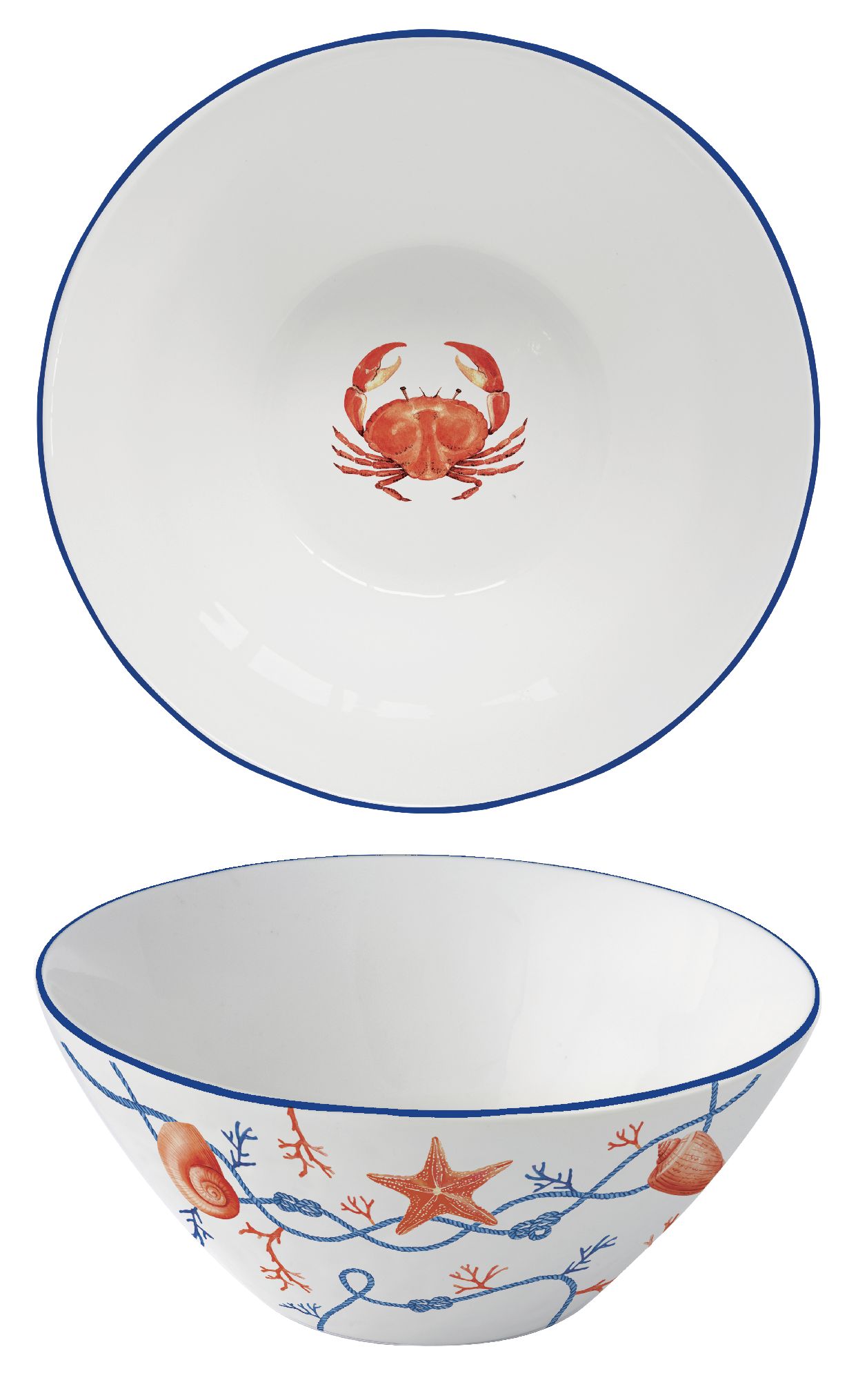Müslischale COTE DE MER Meeresküste,Durchmesser 16cm aus Porzellan von EASY LIFE