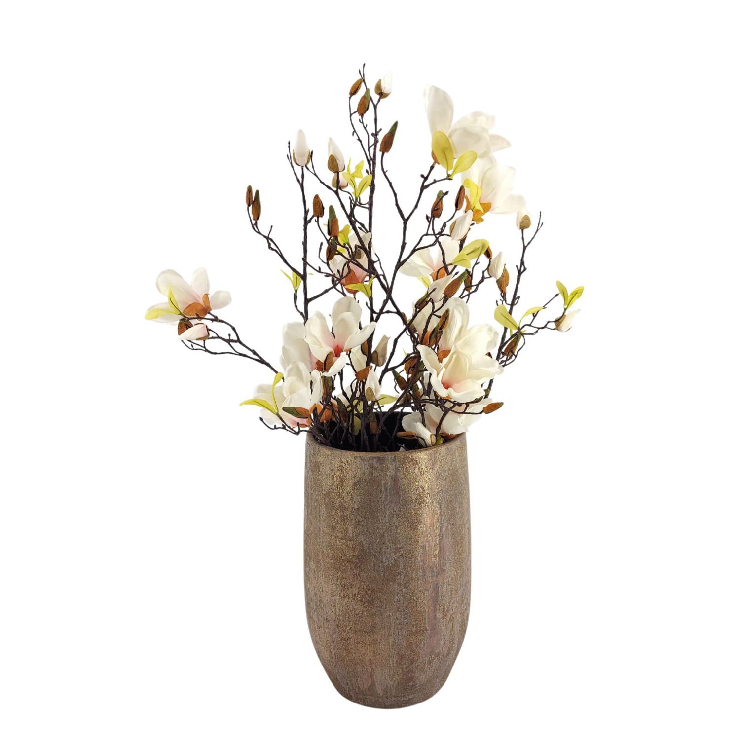 Bodenvase AVION 40cm - leicht konisch, beige braun, Keramik, Ø26cm CreaFlor Home | 40cm | beige braun