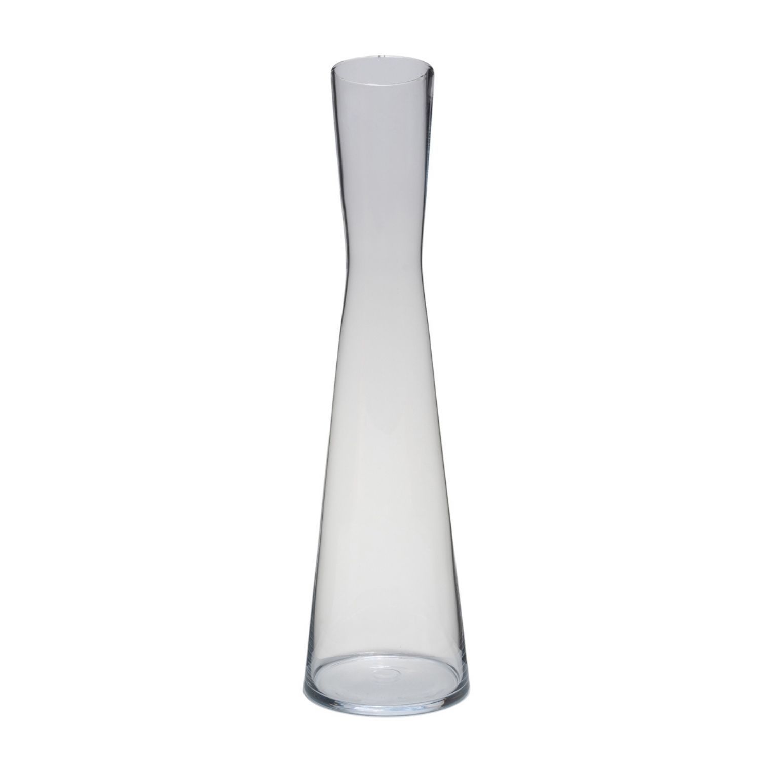Bodenvase XENNA konisch rund aus transparentem Glas
