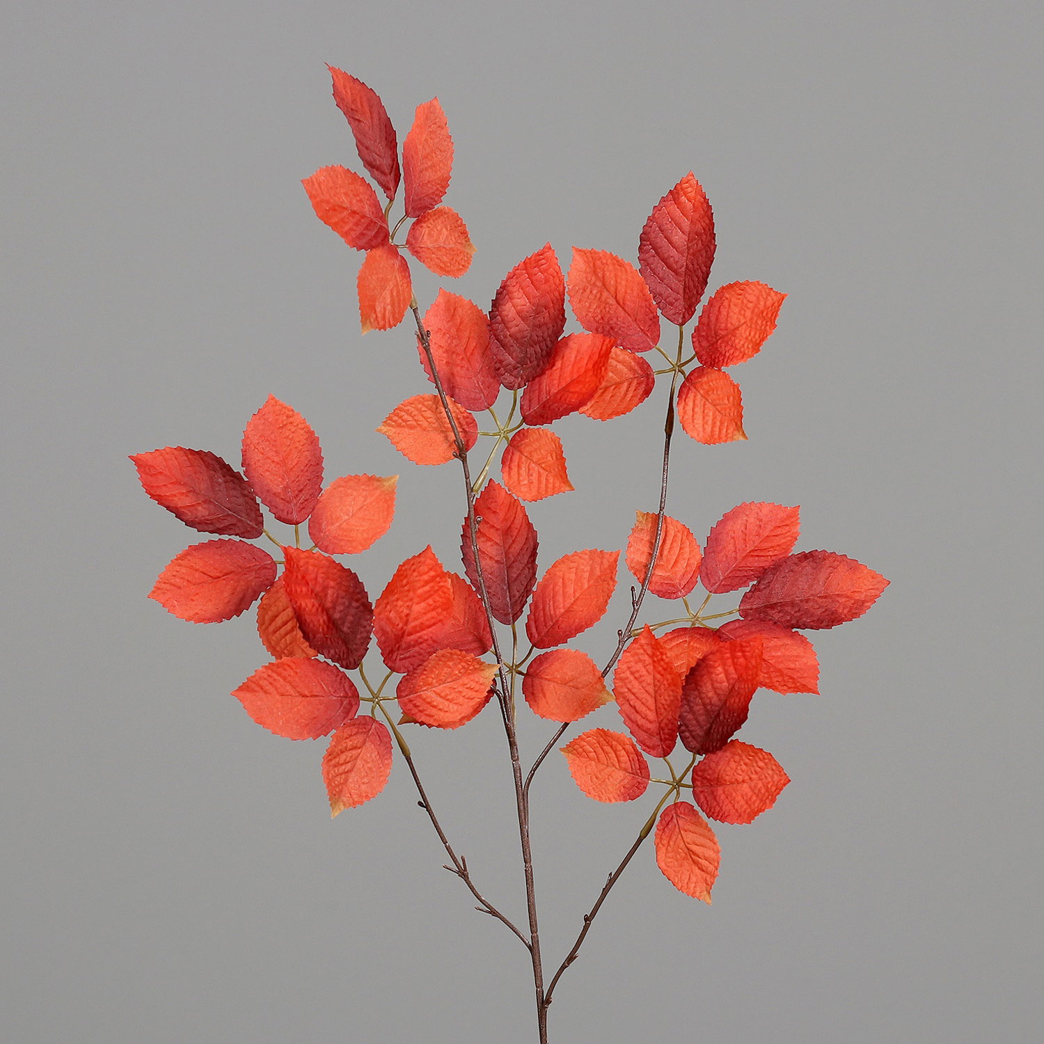 künstliche Blätter Herbstlaub H. 90cm orange DPI Blattzweige