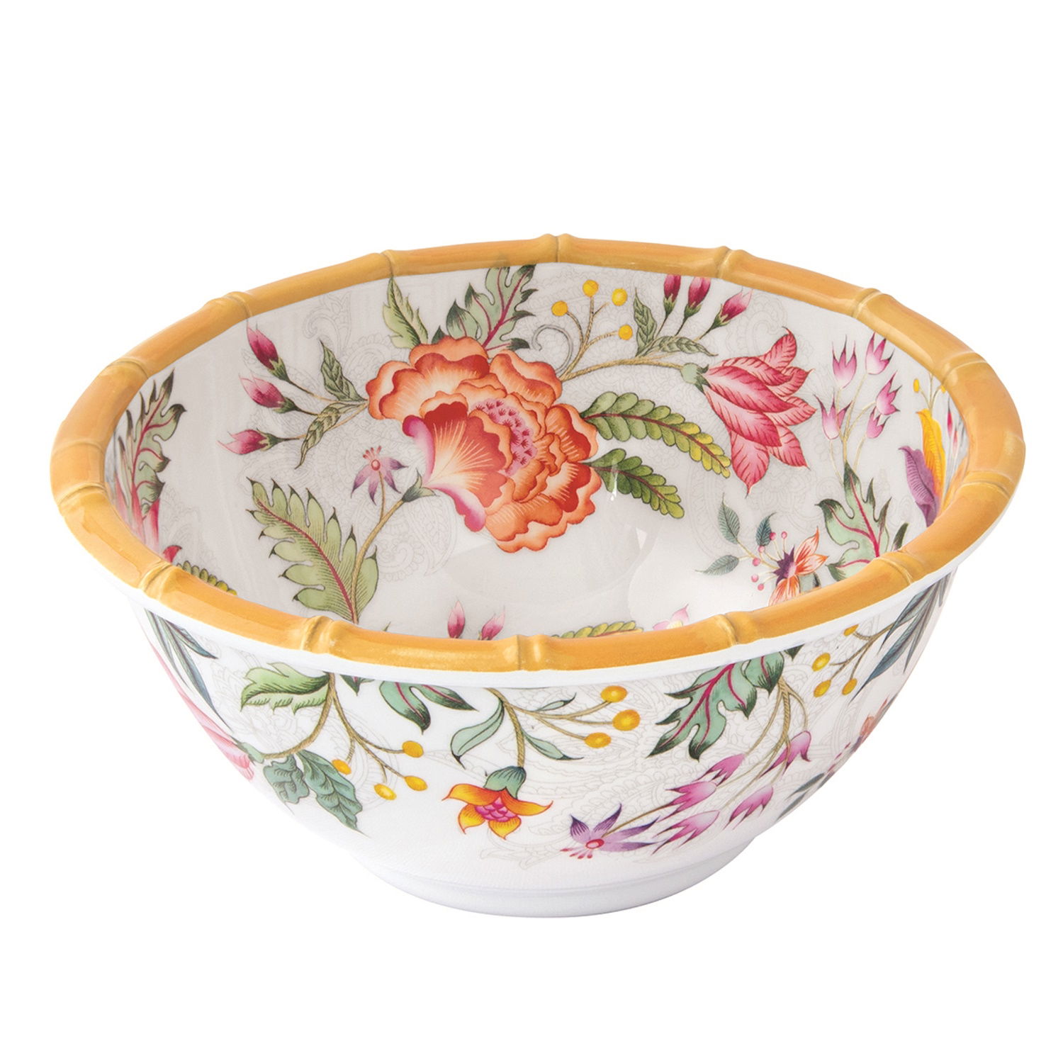 Müslischale OSAKA Blumen,Durchmesser 15cm weiß rosa bunt aus Melamin von EASY LIFE