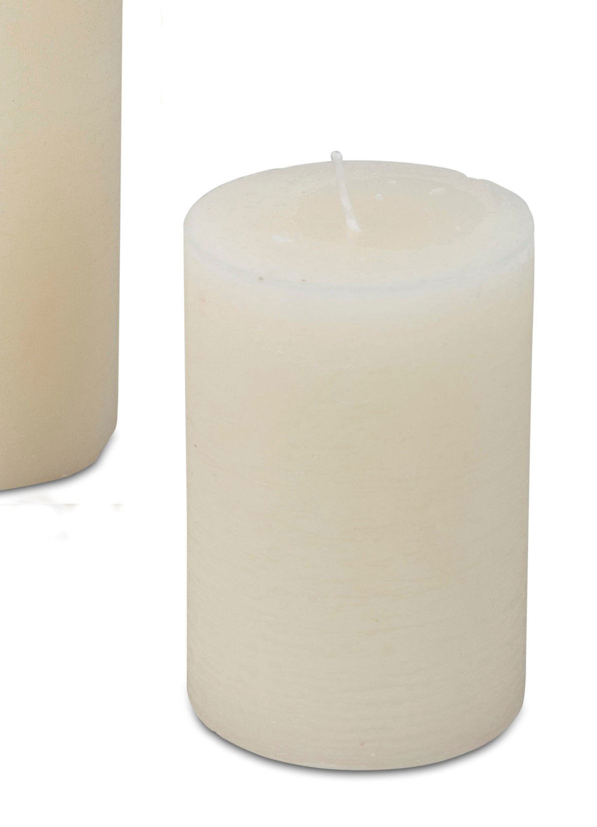 Stumpenkerze ANTIK CREAM Höhe 10cm Durchmesser 7cm antik cremeweiß aus Wachs, von Formano