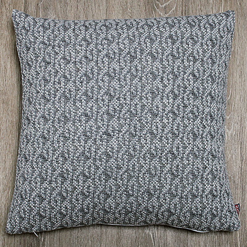 Kissenhülle Kissenbezug Iridion grau silber 48x48cm Hossner