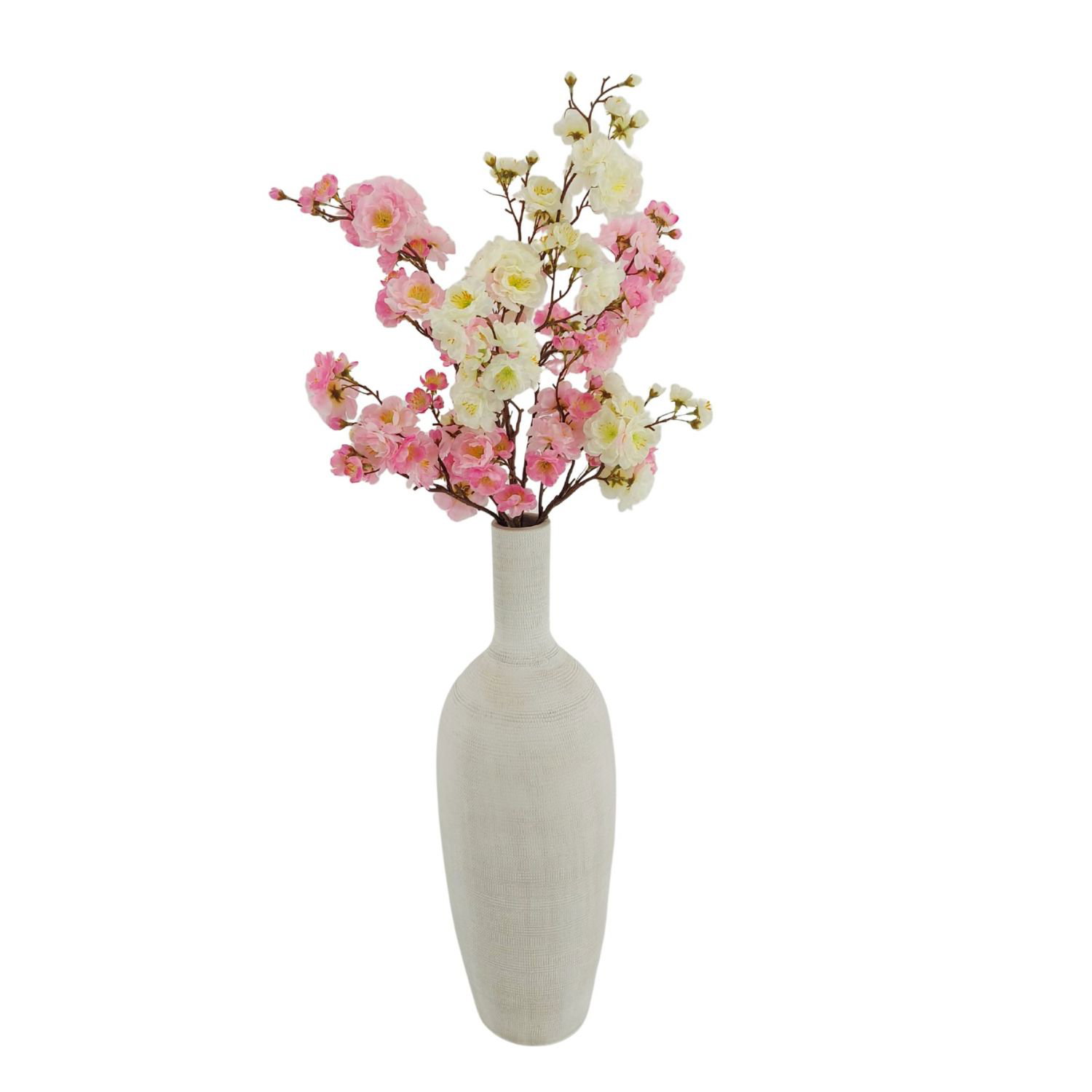 Bodenvase TOKIO 50cm - Flaschenform, creme grau, Keramik, Ø18cm CreaFlor Home | 50cm
