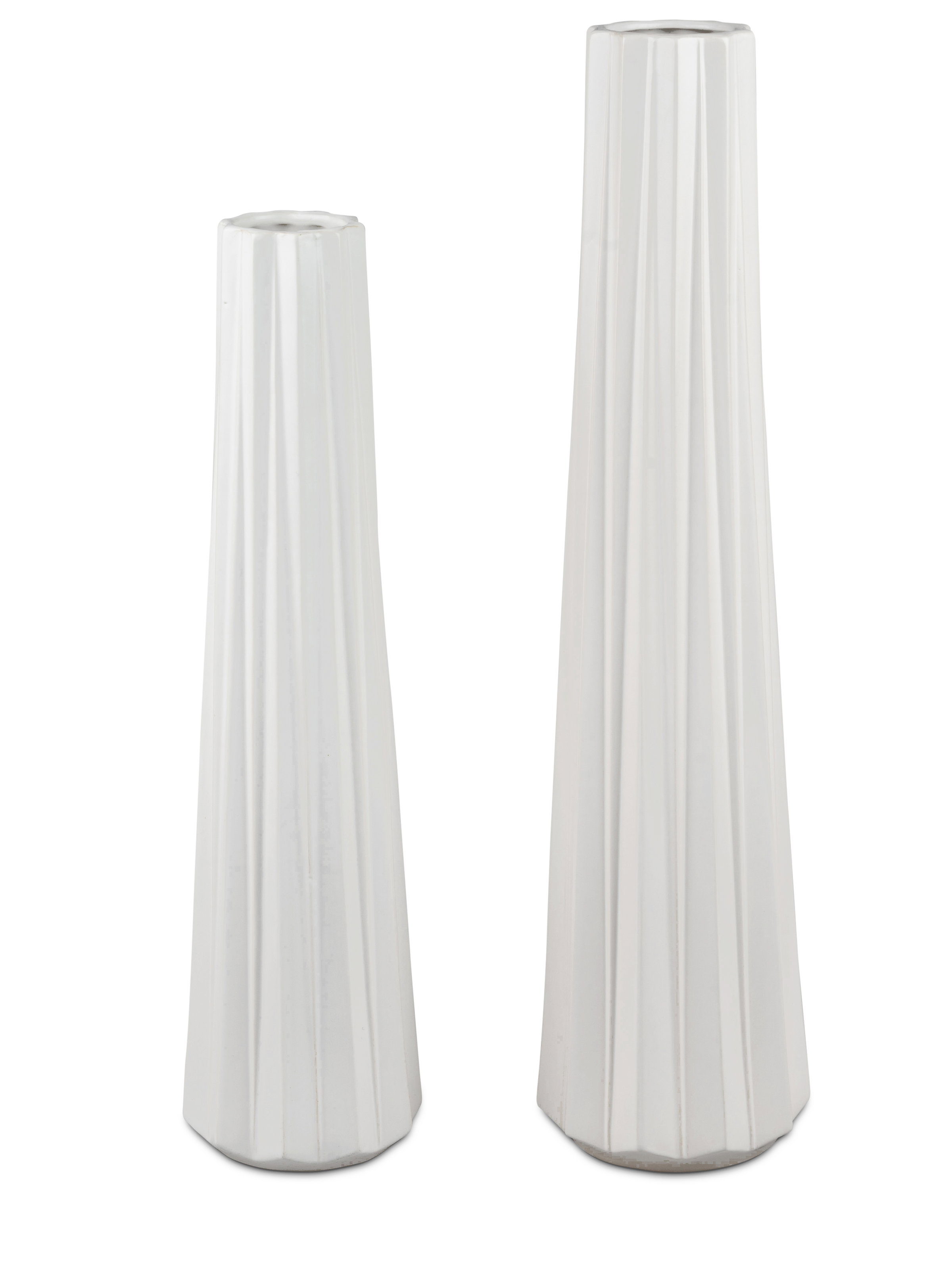 Deko Bodenvase MATTWEISS RELIEF H. 65cm matt weiß aus Keramik Formano