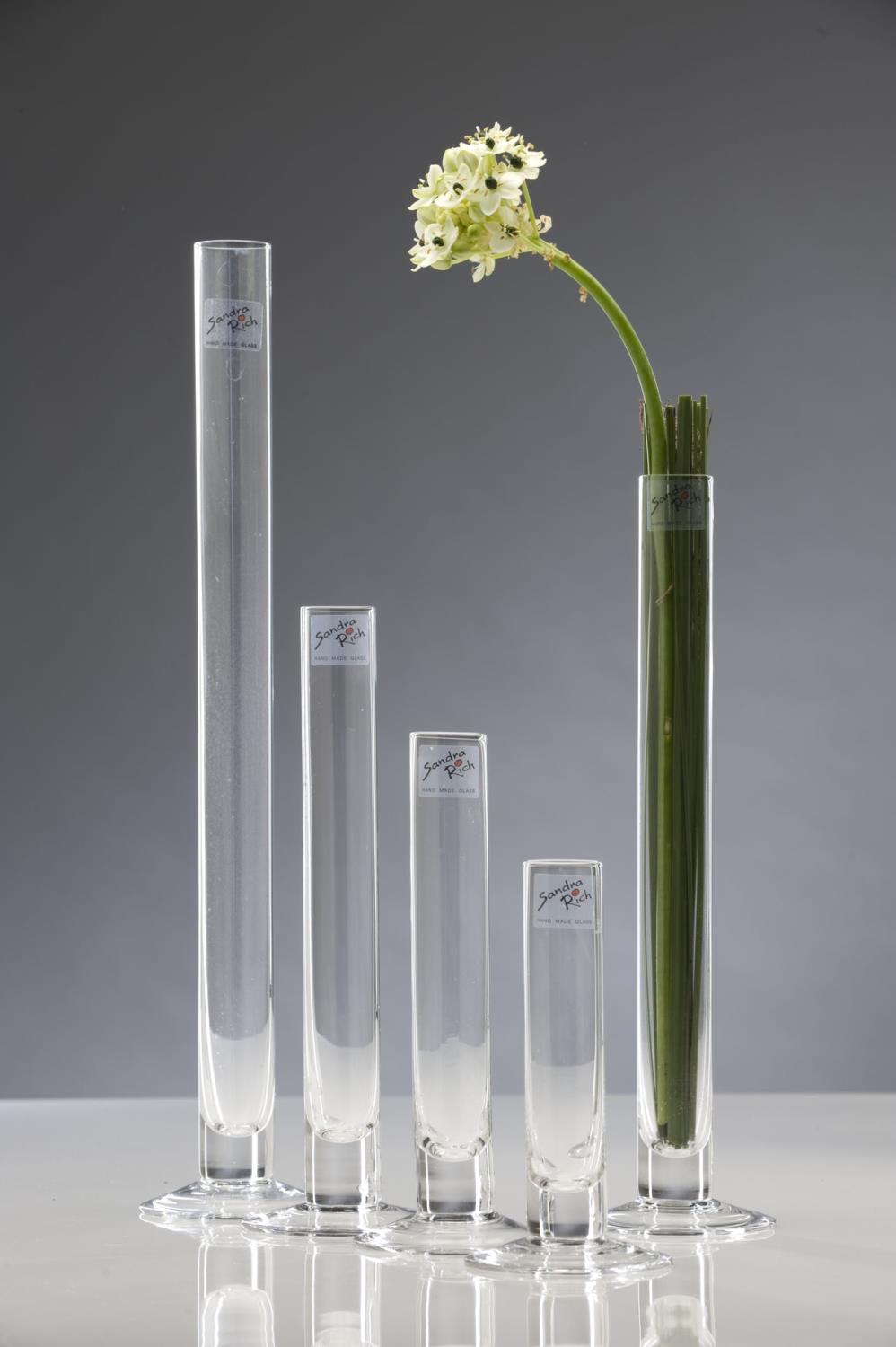 Reagenzglas, Glasvase SOLIFLEUR mit Fuss H. 15cm D. 3cm rund klar Sandra Rich