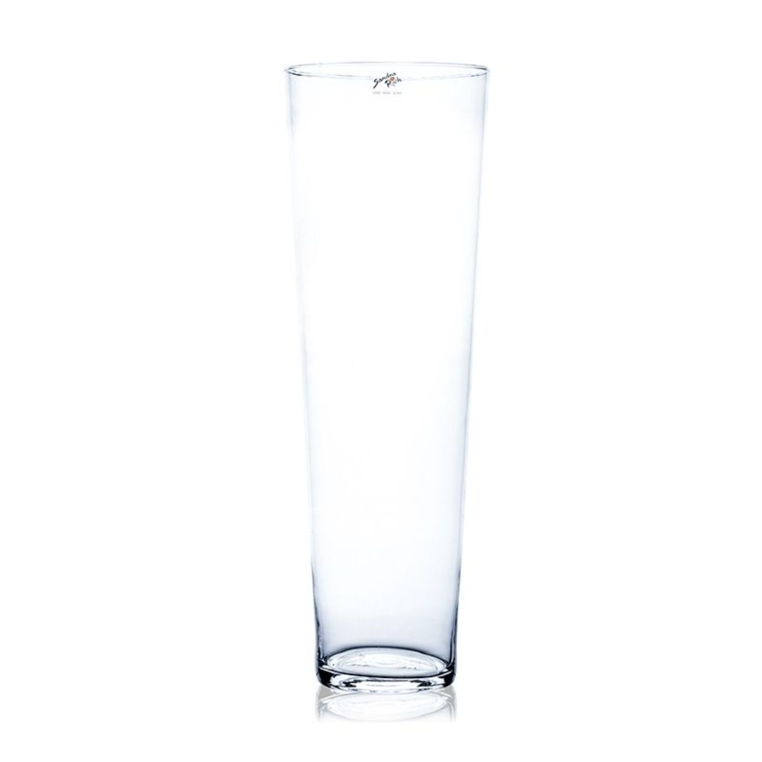 Bodenvase CONICAL konisch H. 50cm aus transparentem Glas