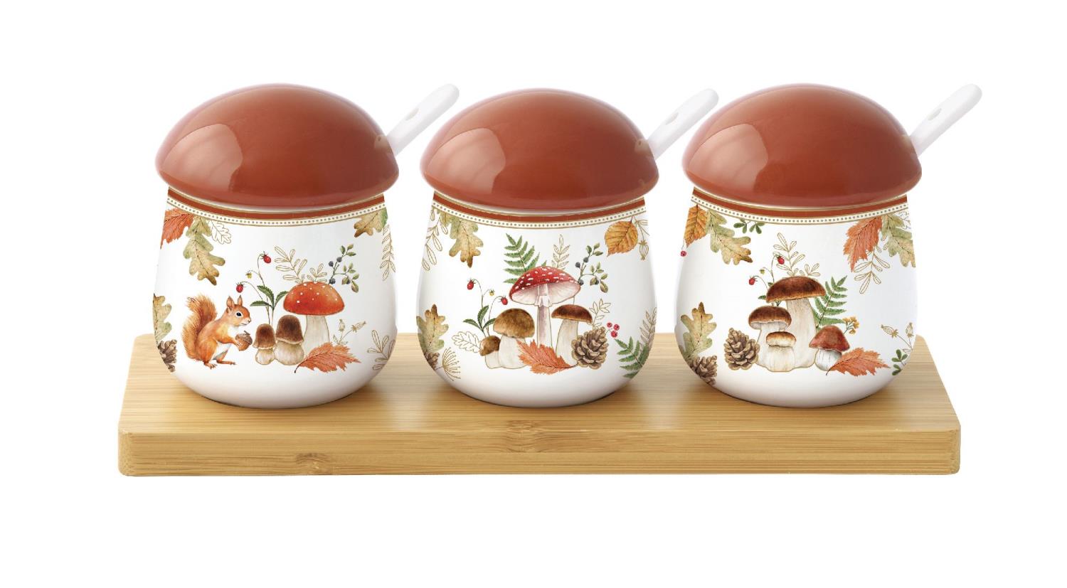 3er Set Dipschalen AUTUMN BREEZE Herbst auf Tablett von EASY LIFE