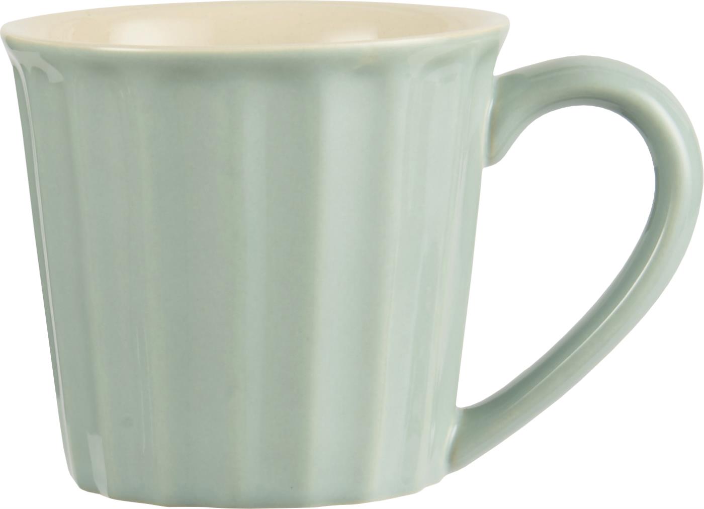 Tasse, Becher MYNTE Green Tea grün für 250ml Steingut Ib von LAURSEN