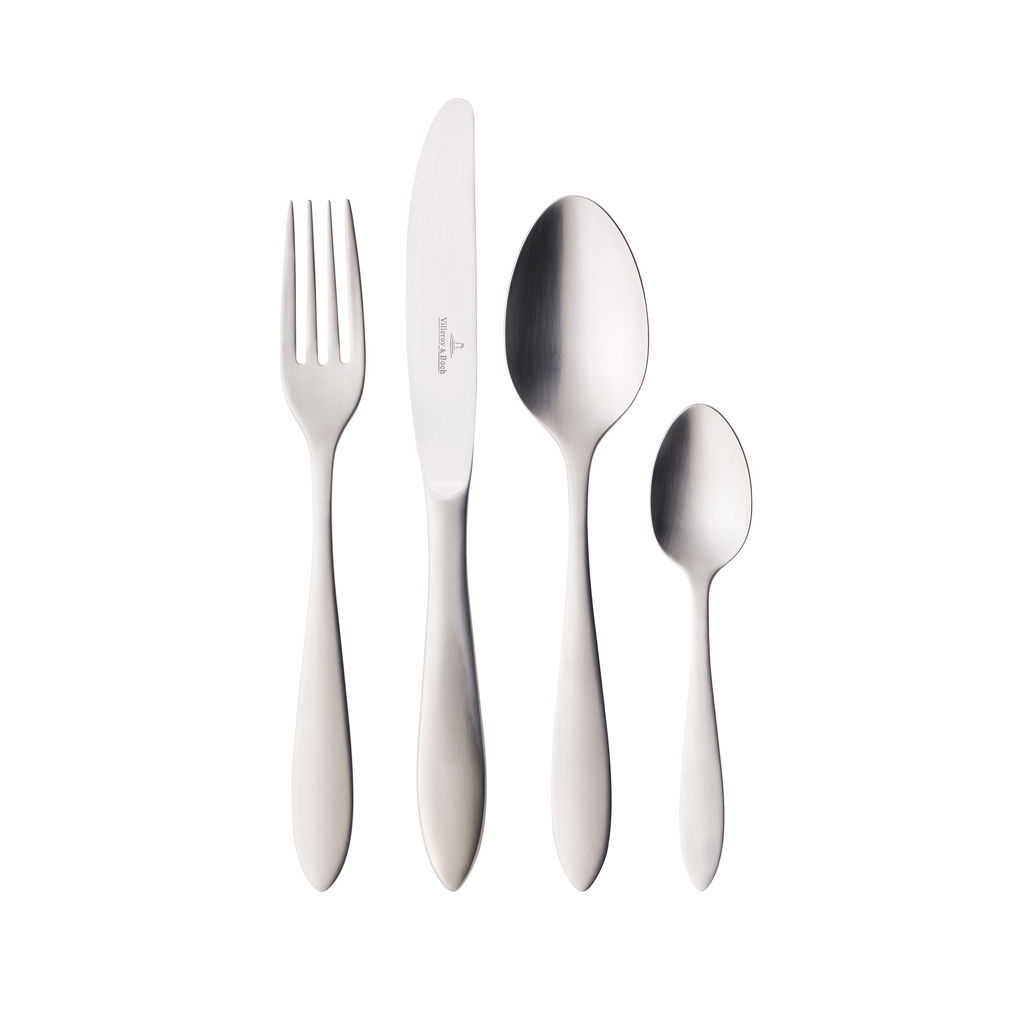  von VILLEROY & BOCH ARTHUR Tafelbesteck 24tlg. Besteckset Edelstahl silber gebürstet