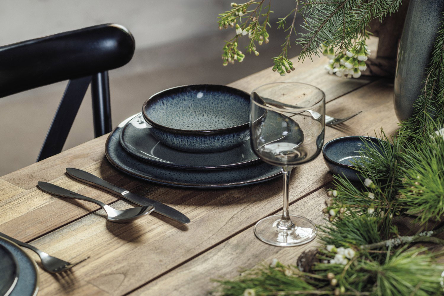 like. by Villeroy & Boch Lave Gris 6er Set Speiseteller 27 cm grau Steingut