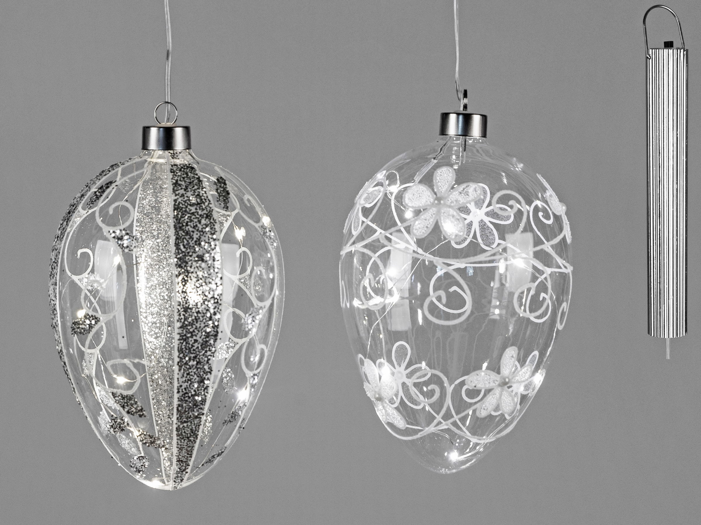 2er Set LED Deko Hänger Oster Eier RANKEN Höhe 18cm mit Timer, von Formano