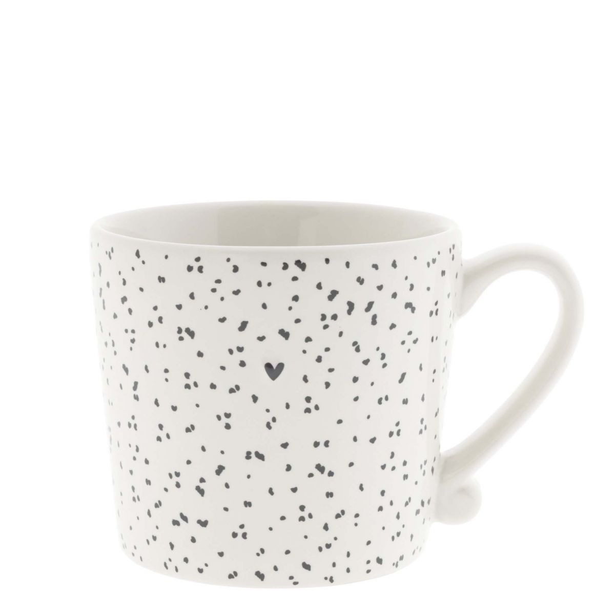 Tasse LITTLE DOTS weiß mit schwarzen Punkten für 220ml von BASTION COLLECTIONS