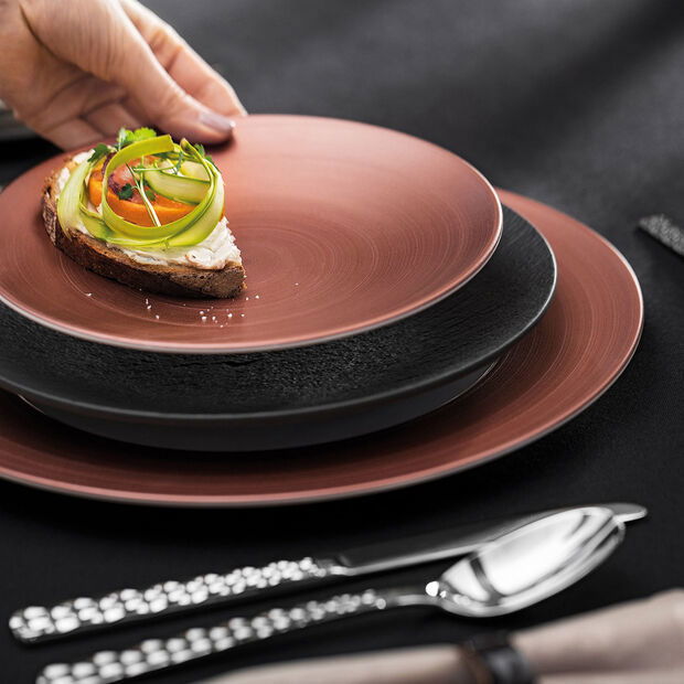 Villeroy & Boch Manufacture Glow Frühstücksteller kupfer Durchmesser 21cm Porzellan