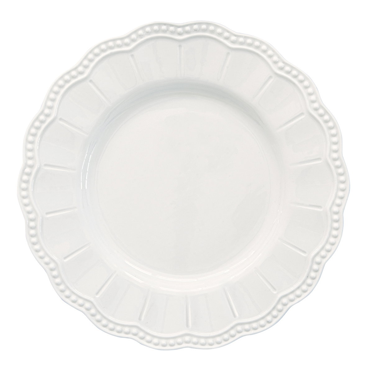 Kuchenteller ELITE WHITE weiß rund D. 21cm aus Porzellan Easy Life