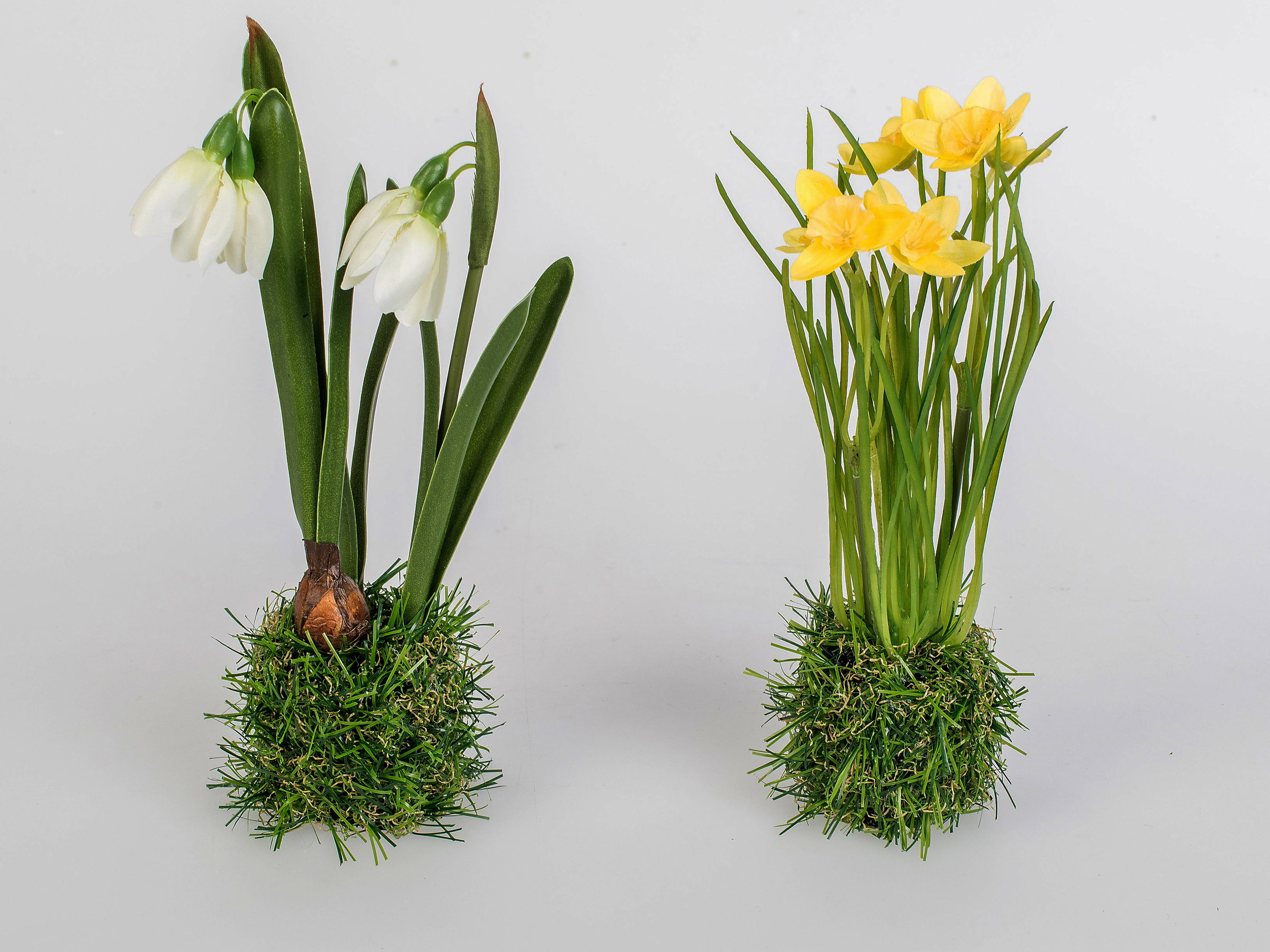 Schneeglöckchen Frühlingsblume H. 23cm auf Grassockel Formano Kunstblumen F25