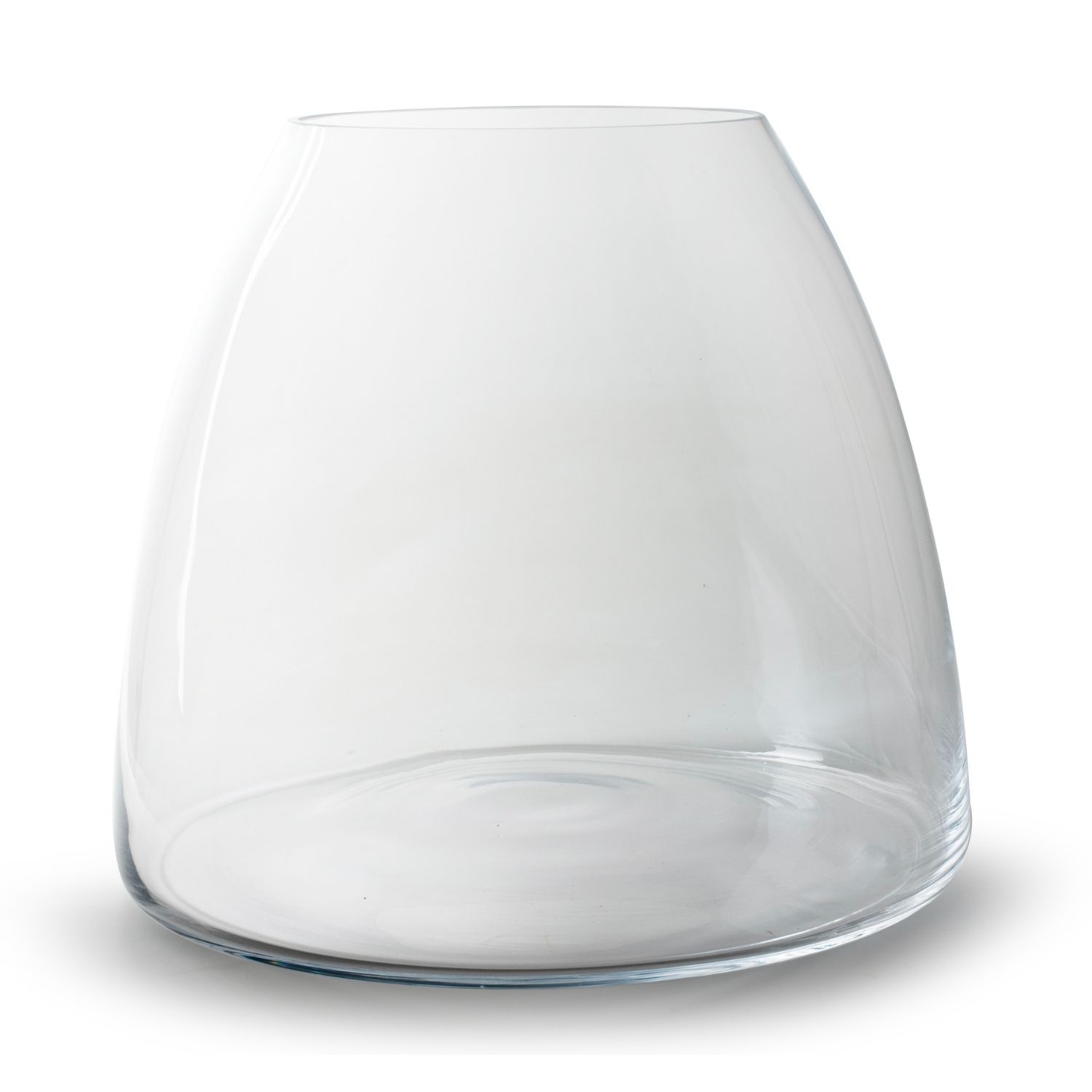 Bodenvase, Blumenvase konisch rund aus transparentem Glas