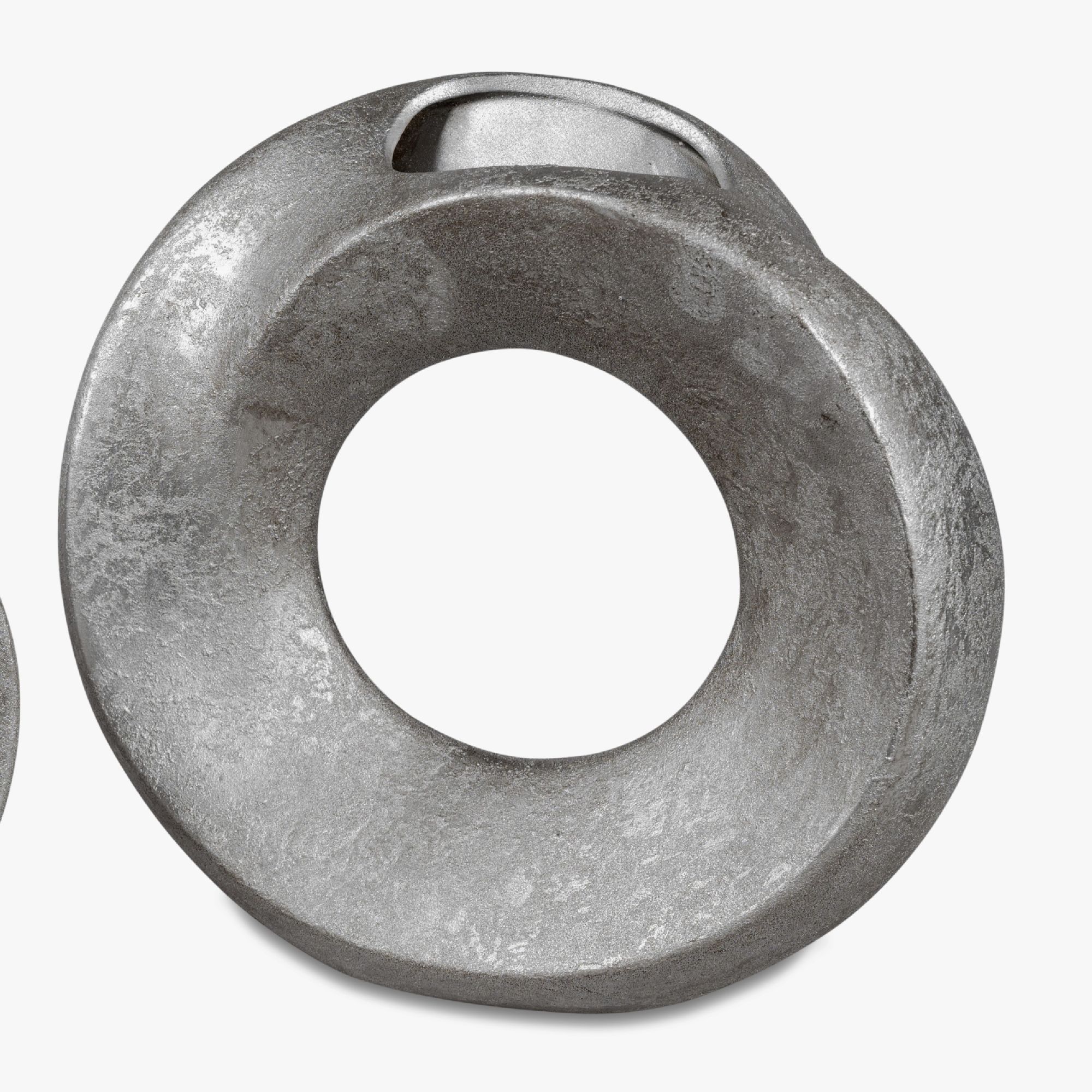 Deko Vase ANTIK Kringel Höhe 27cm matt silber aus Keramik, von Formano