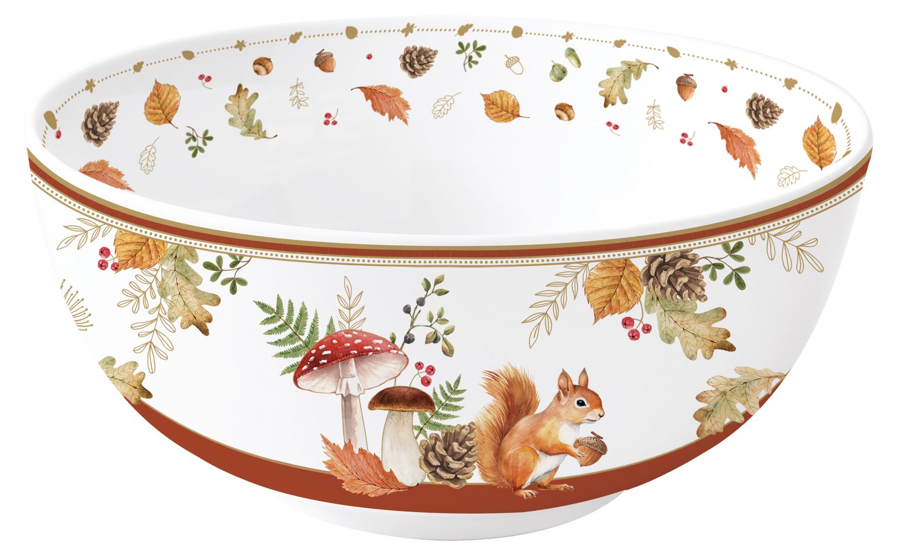 Servierschale AUTUMN BREEZE Herbst rund ,Durchmesser 23cm Porzellan von EASY LIFE
