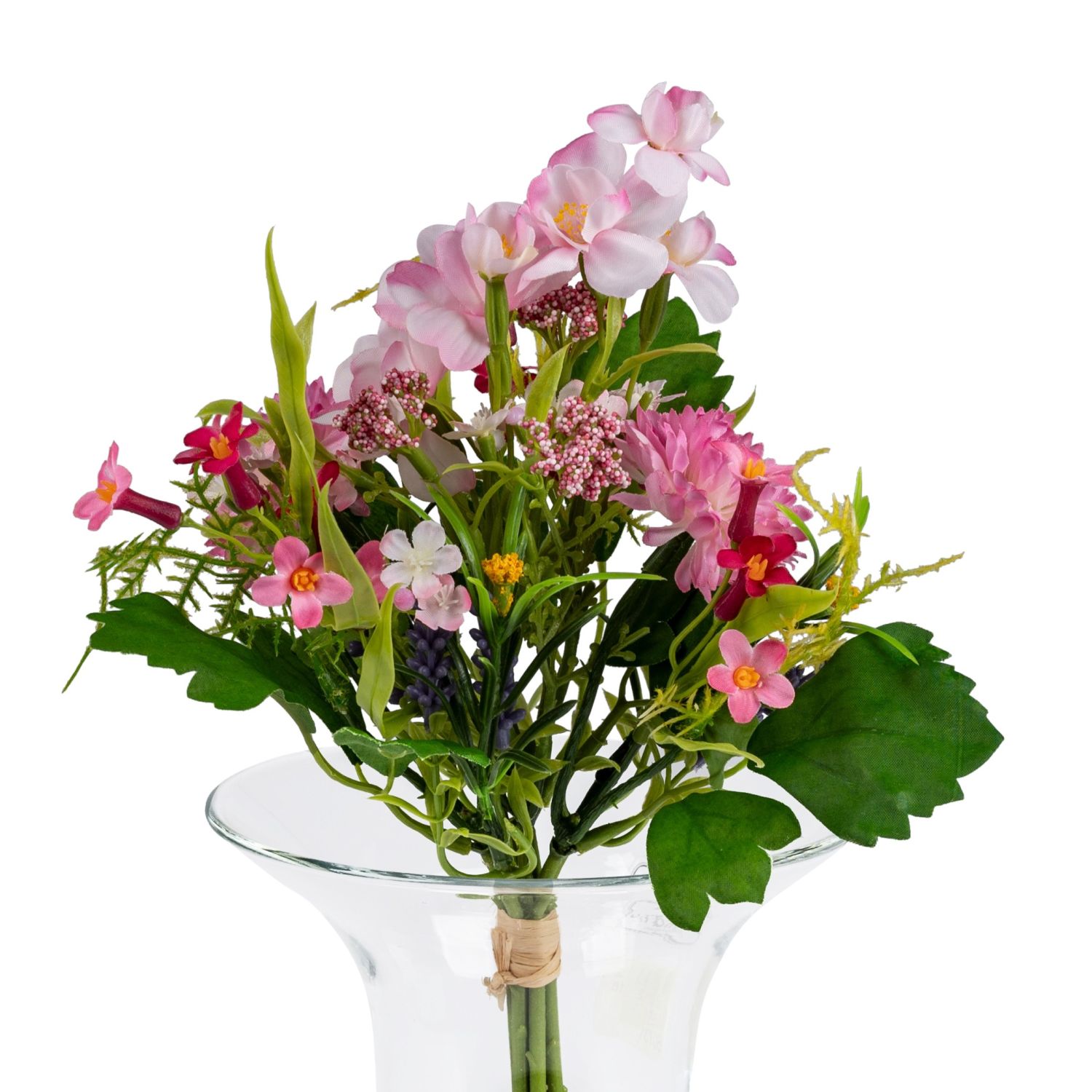 Kunstblumenstrauß Tischdeko Blumenmeer rosa L. 30cm grün Formano Kunstblumen F26