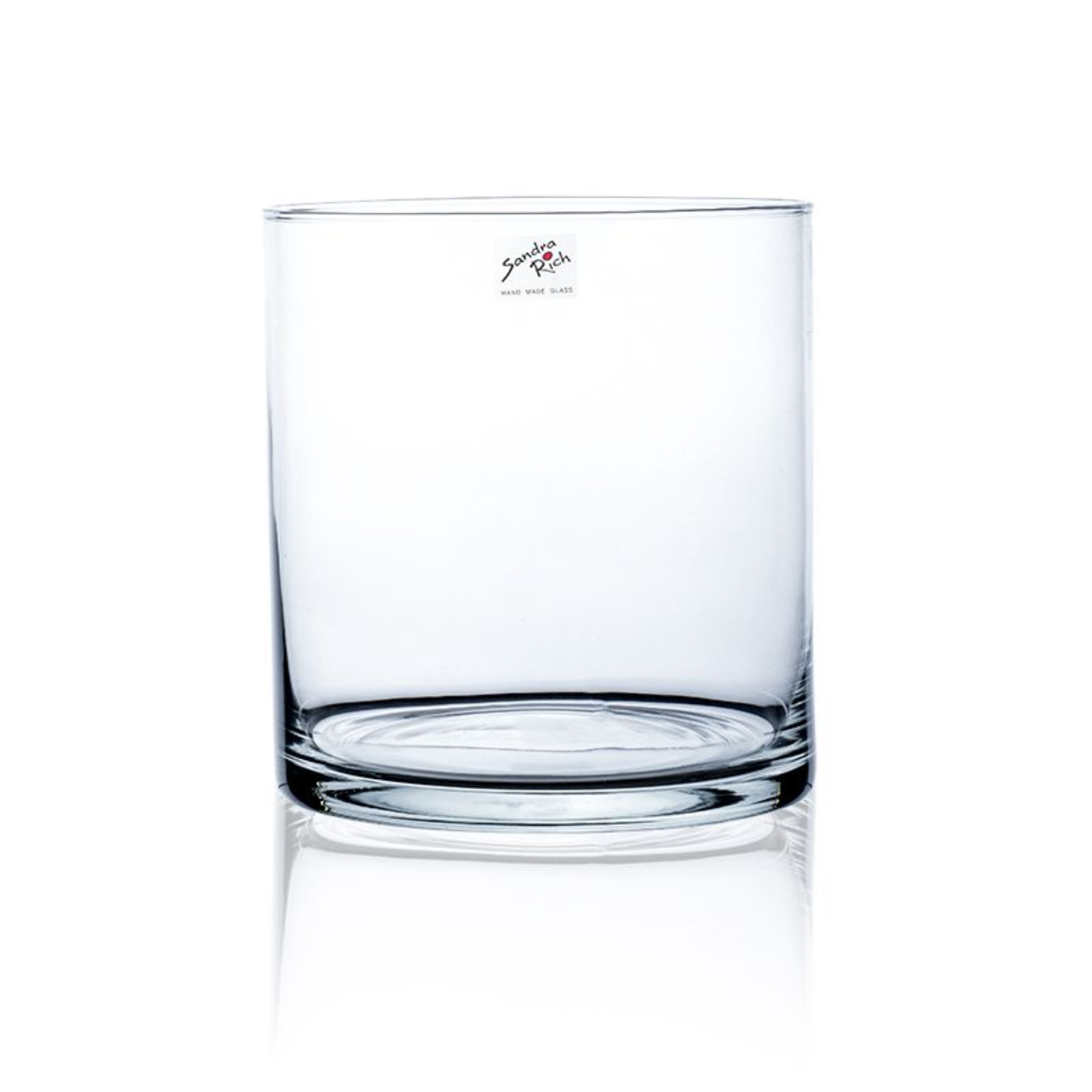 Glasvase, Dekoglas CYLI Glas zylindrisch rund H. 20cm D. 19cm klar Sandra Rich