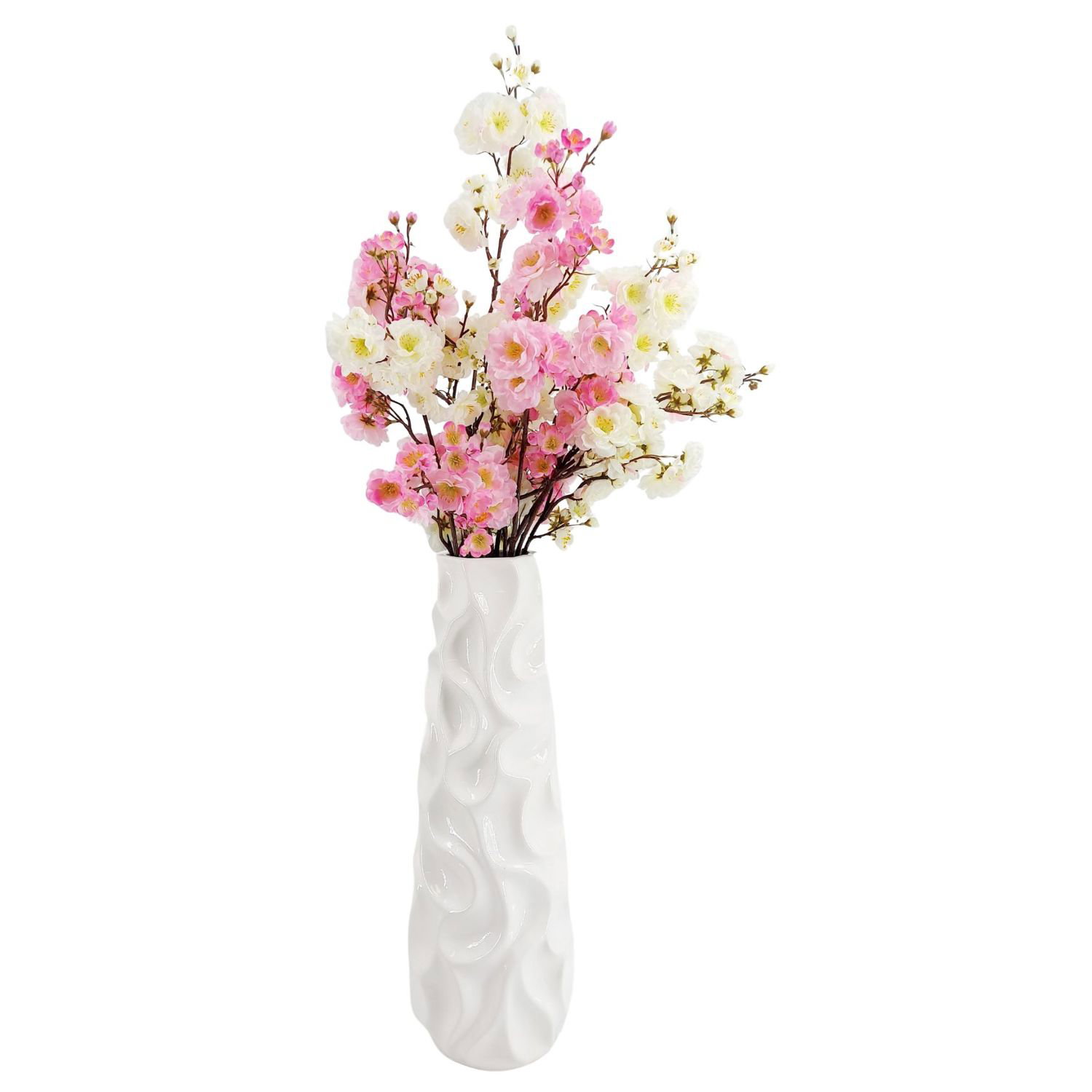 Pfirsichblüten Zweig mit vielen Blüten rosa pink 90cm Formano Kunstblumen WA