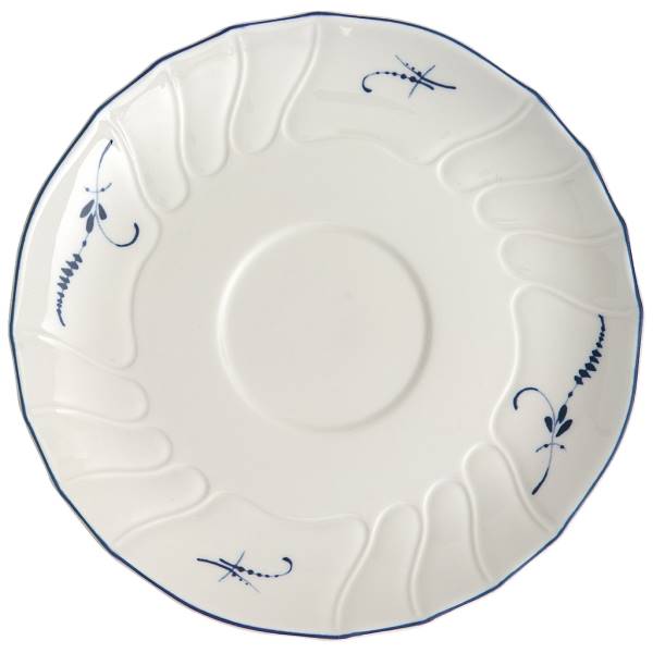  von VILLEROY & BOCH VIEUX LUXEMBOURG Tee-Untertasse,Durchmesser 15,5cm weiß blau Porzellan
