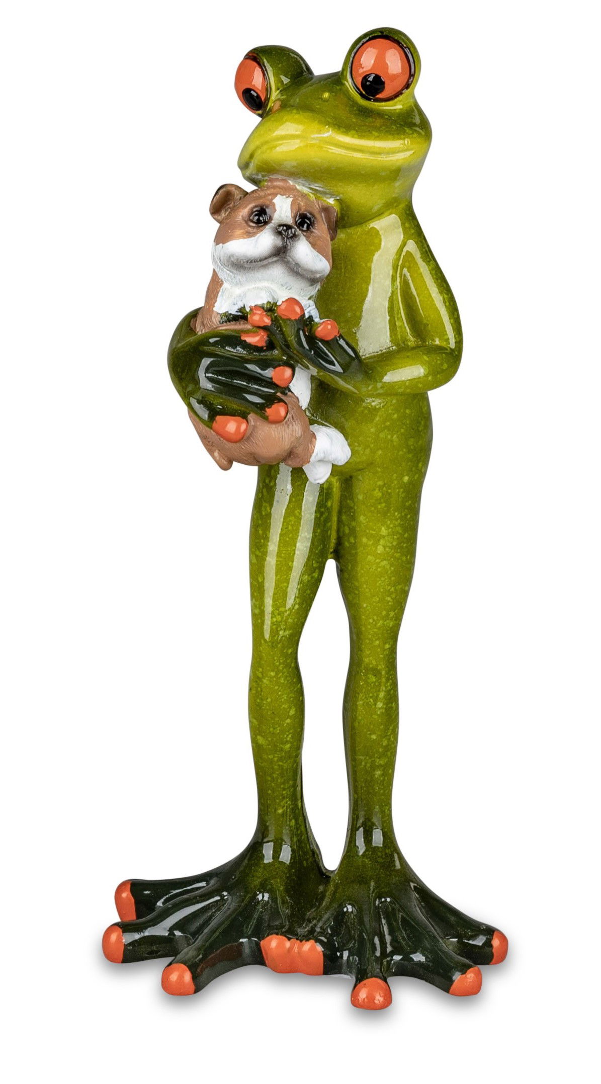 Dekofigur Froschmann mit H und Höhe 17cm grün von FORMANO Froschhausen