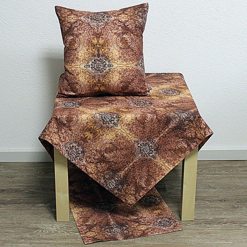 Kissenbezug Kissenhülle Barroc Ornamente rost braun 40x40cm Hossner