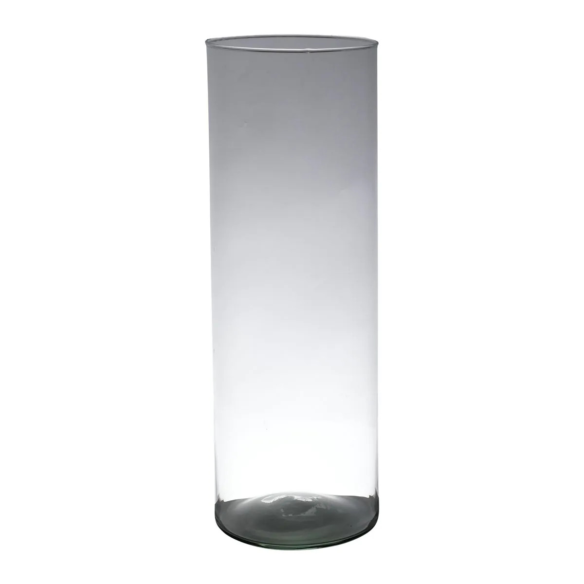 Dekoglas, Vase ZYLINDER H. 30cm D. 9cm transparent rund Glas Hakbijl